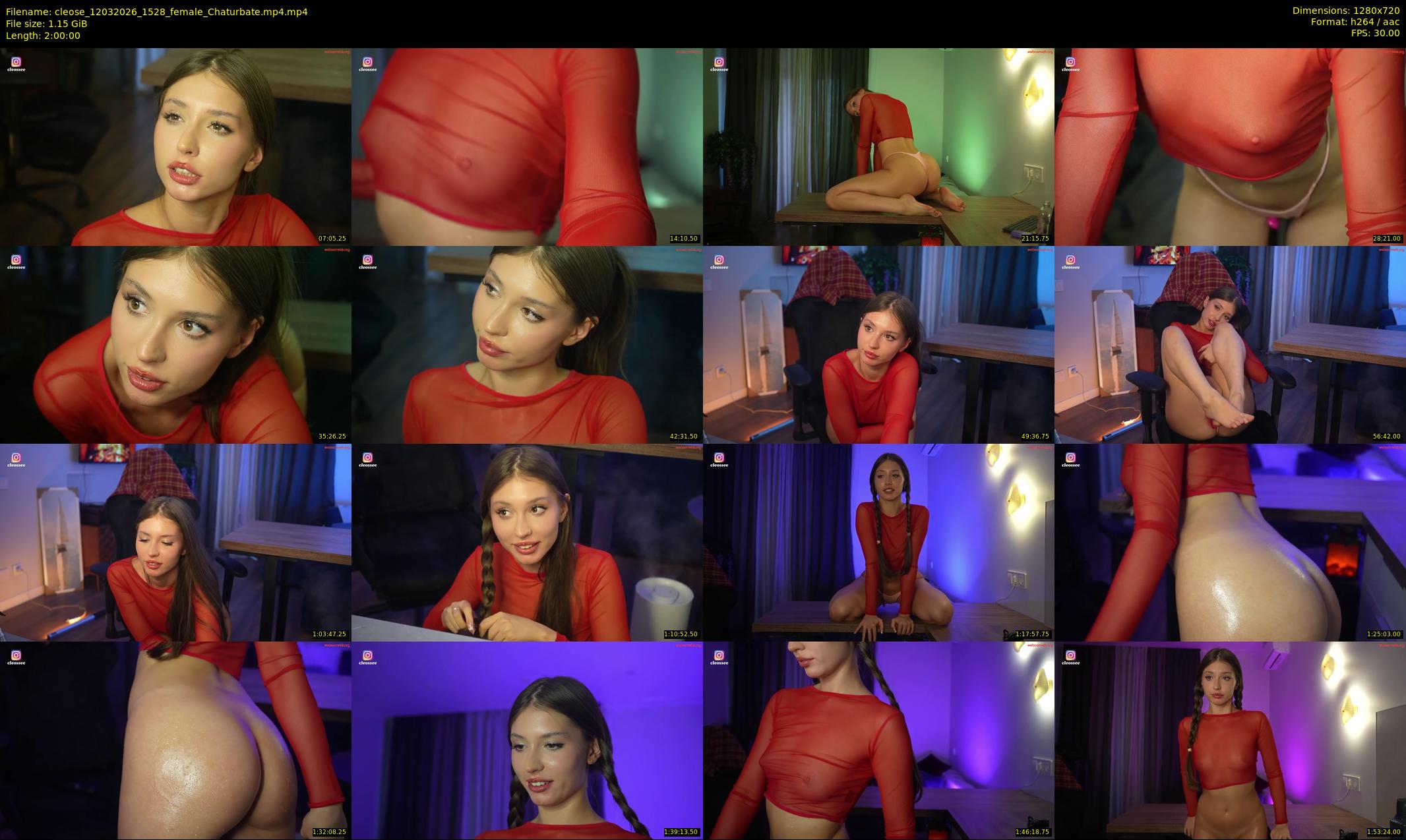 cleose — 120 minute Chaturbate female cam show recording, 720p, Mar 12, 2026
