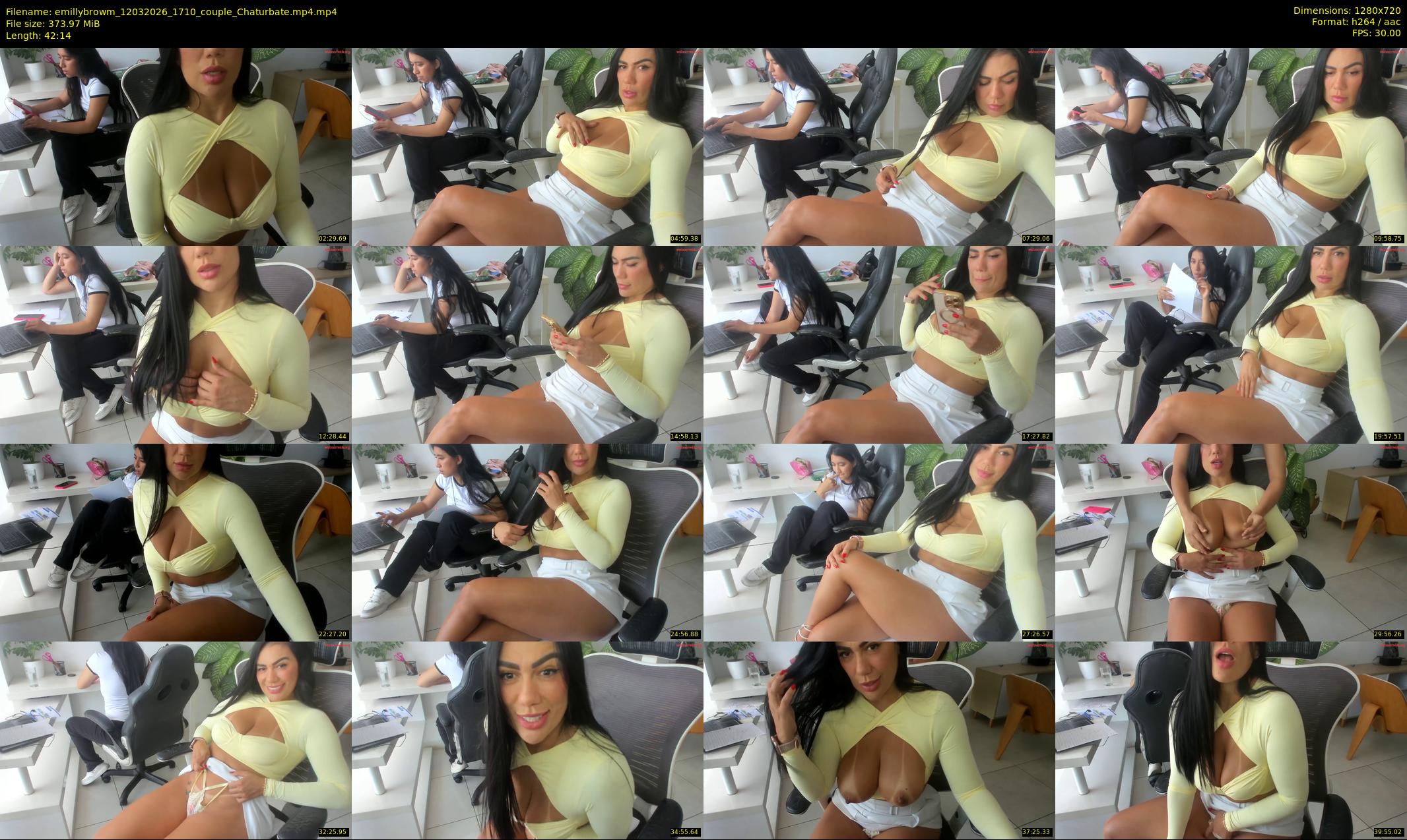 emillybrowm — 43 minute Chaturbate couple cam show recording, 720p, Mar 12, 2026