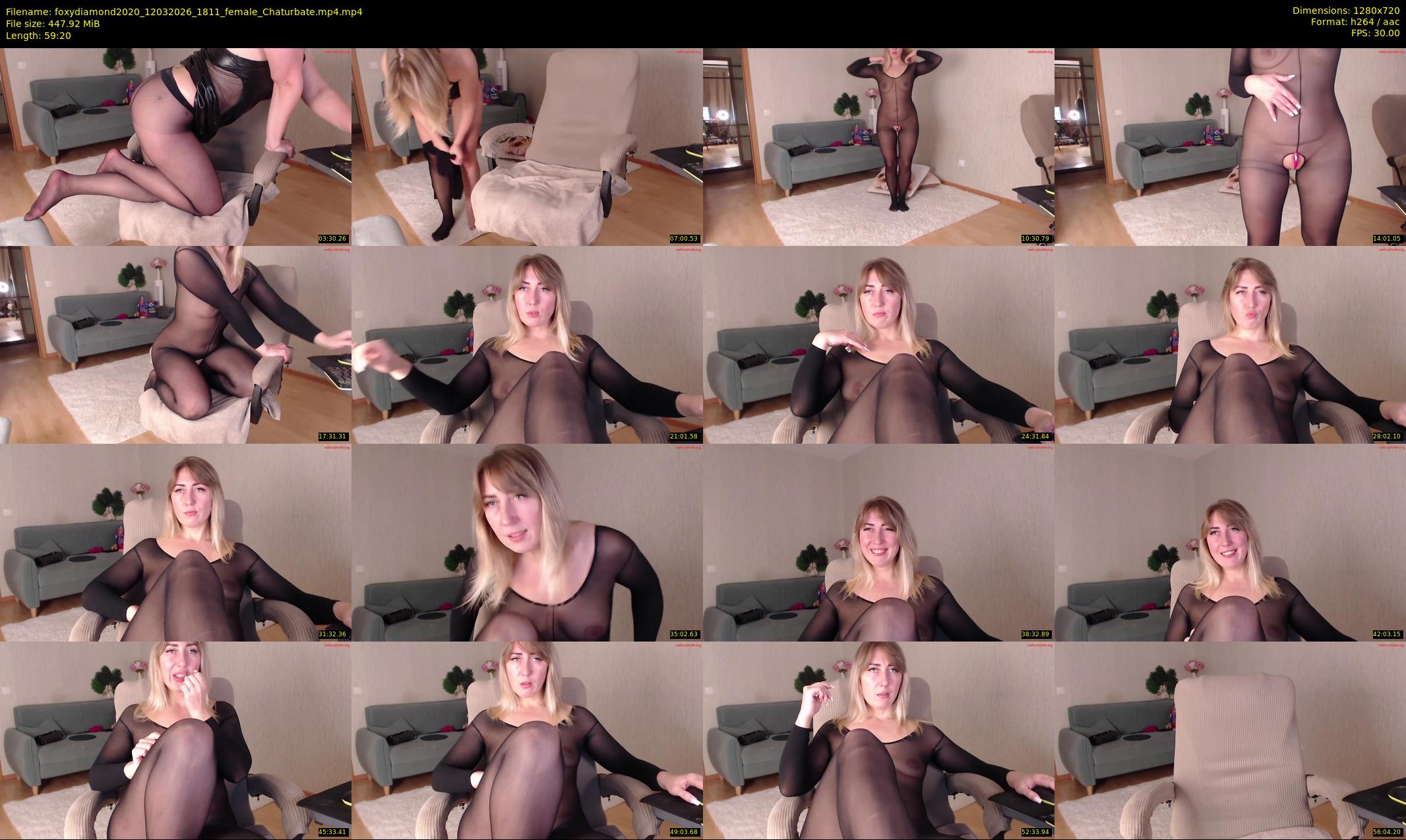 foxydiamond2020 — 60 minute Chaturbate female cam show recording, 720p, Mar 12, 2026