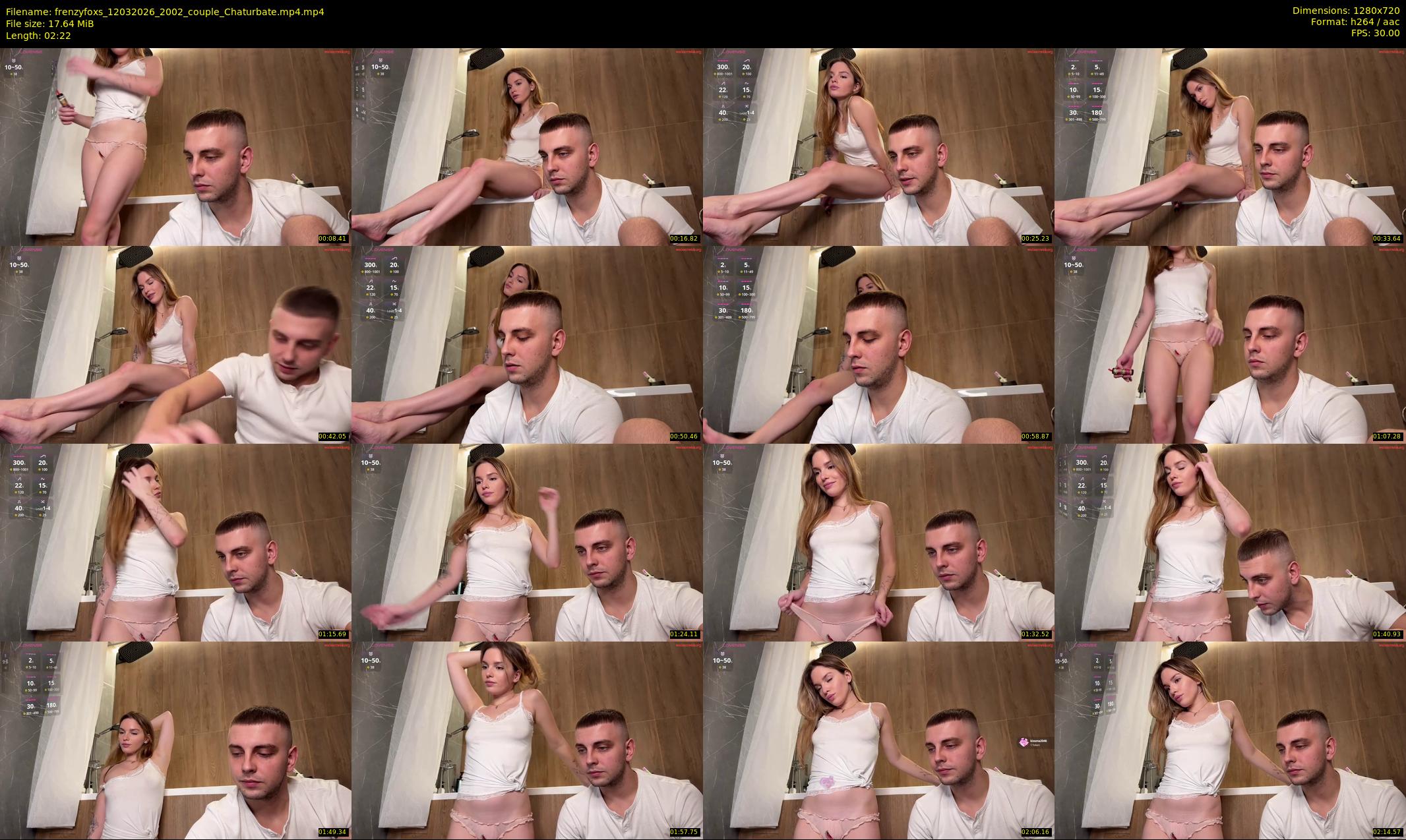 frenzyfoxs — 3 minute Chaturbate couple cam show recording, 720p, Mar 12, 2026