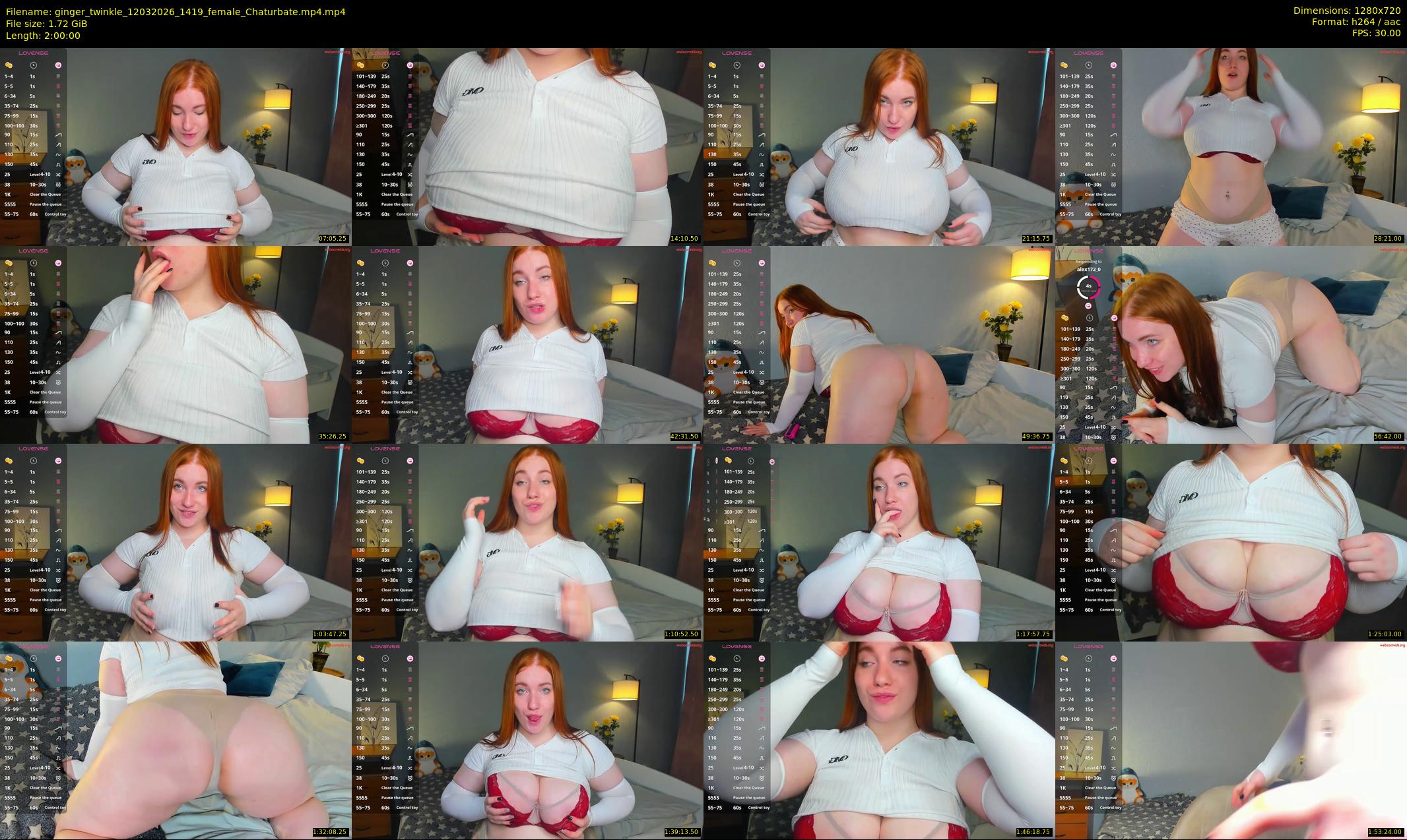 ginger_twinkle — 120 minute Chaturbate female cam show recording, 720p, Mar 12, 2026