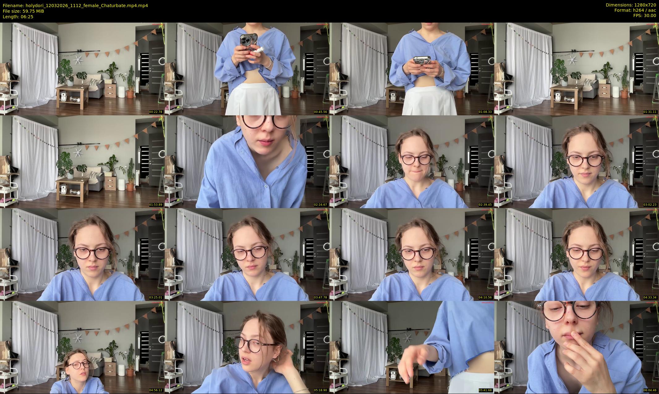 holydori — 7 minute Chaturbate female cam show recording, 720p, Mar 12, 2026