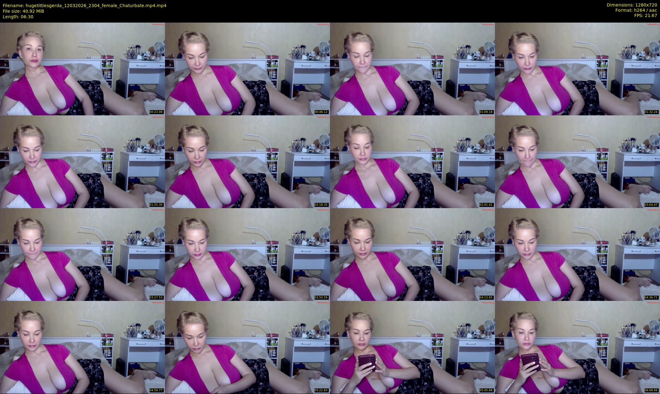 hugetittiesgerda — 7 minute Chaturbate female cam show recording, 720p, Mar 12, 2026