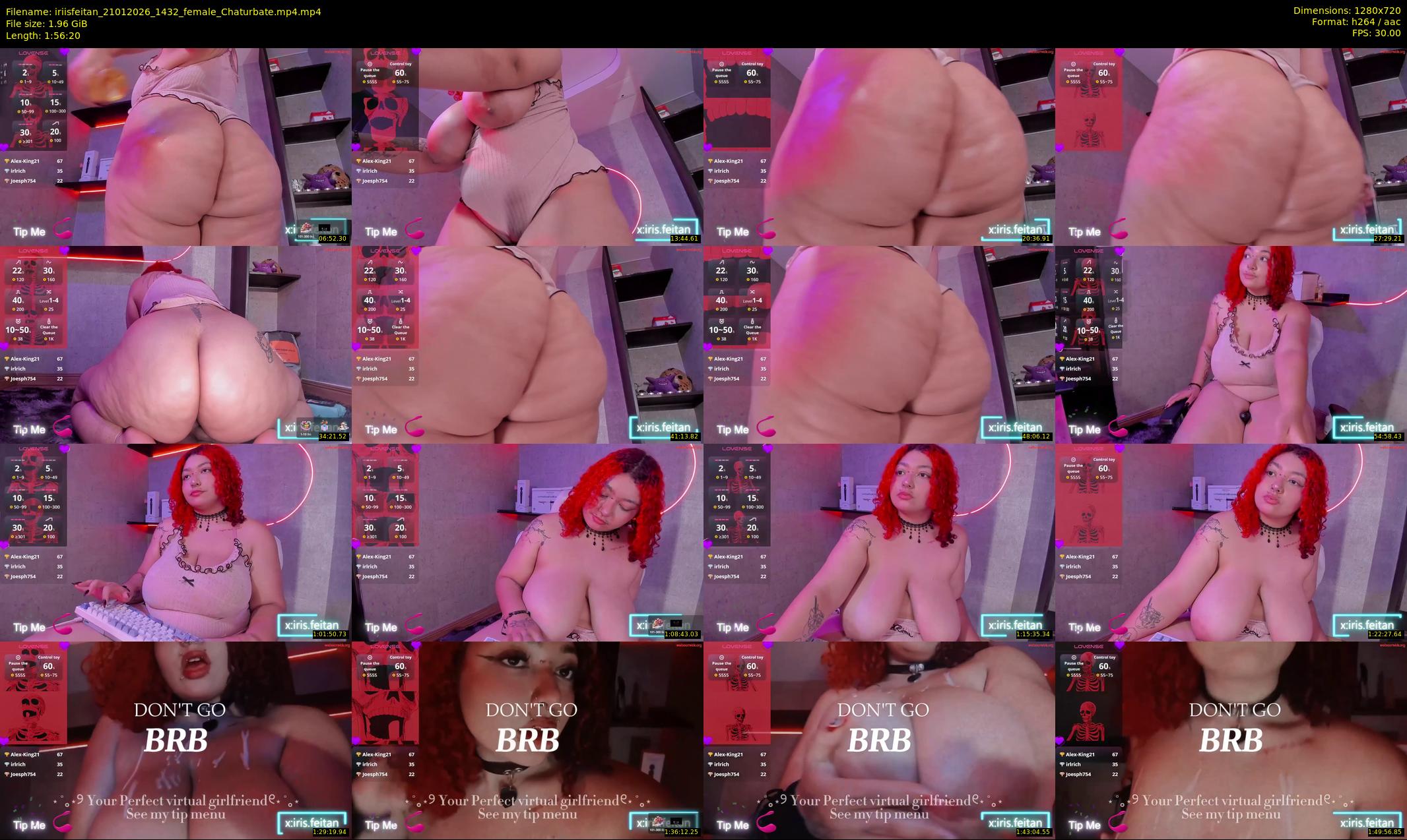 iriisfeitan — 117 minute Chaturbate female cam show recording, 720p, Jan 21, 2026