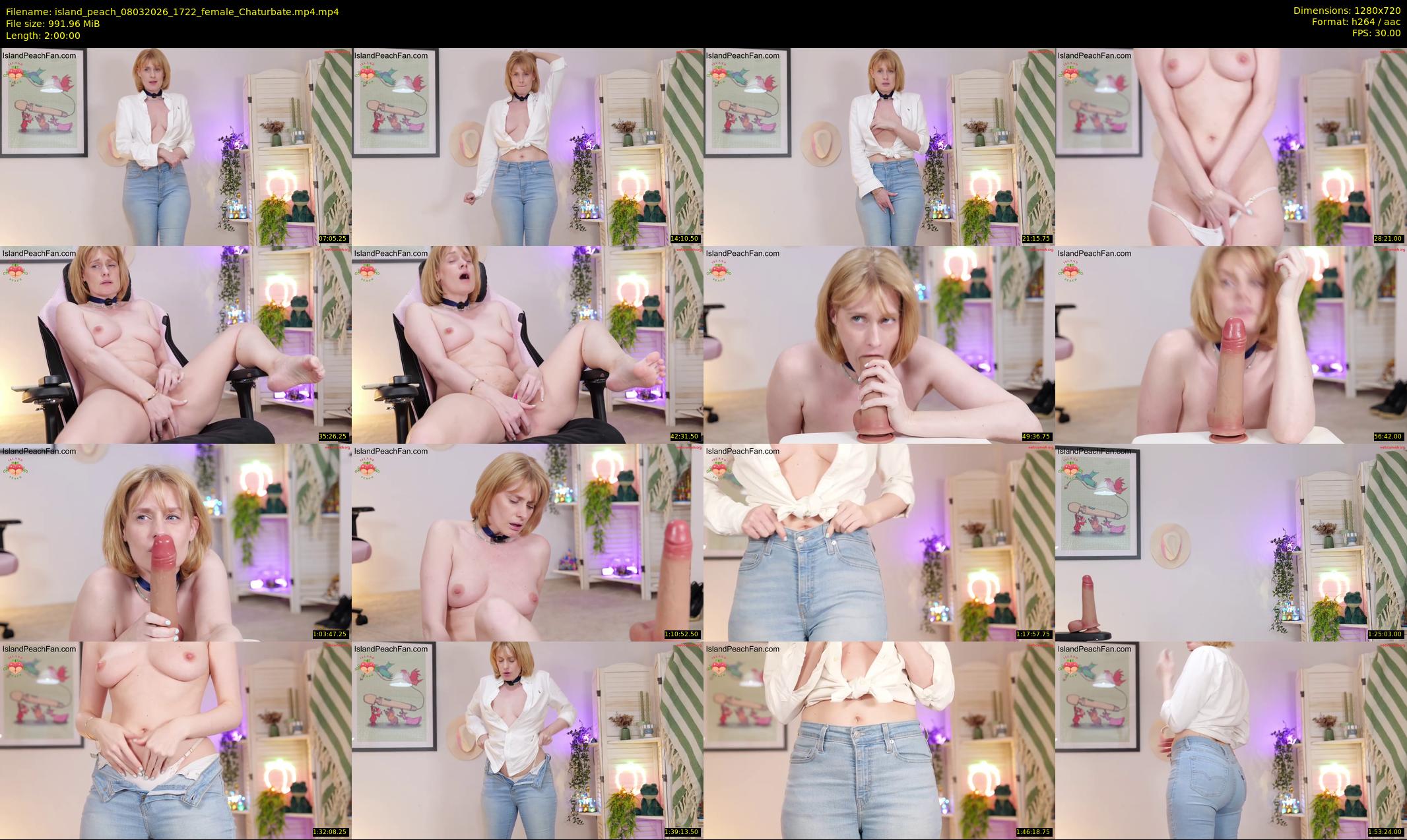 island_peach — 120 minute Chaturbate female cam show recording, 720p, Mar 8, 2026
