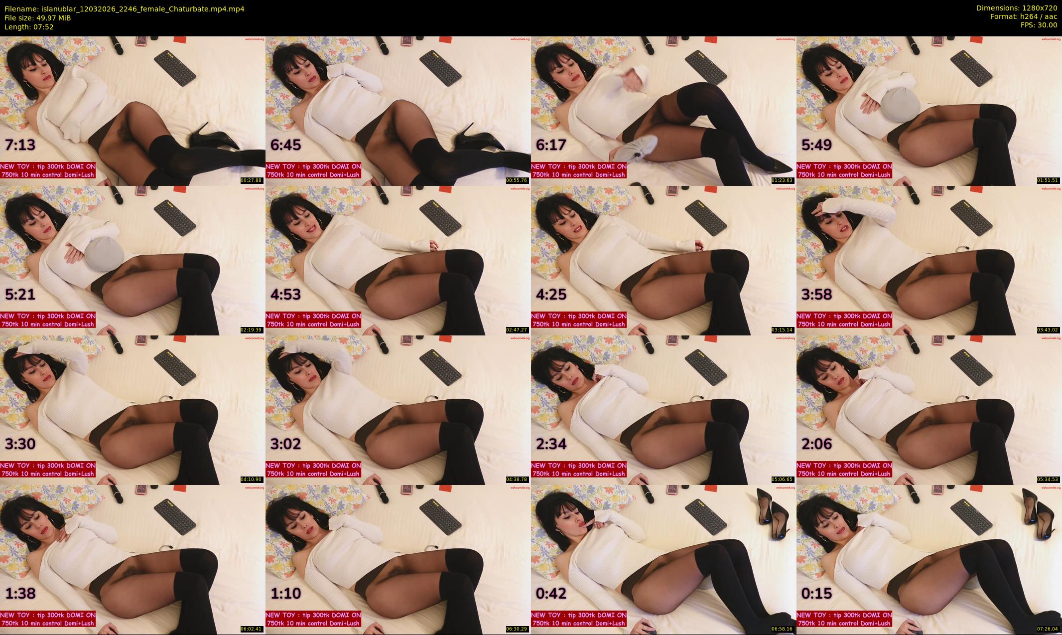 islanublar — 8 minute Chaturbate female cam show recording, 720p, Mar 12, 2026