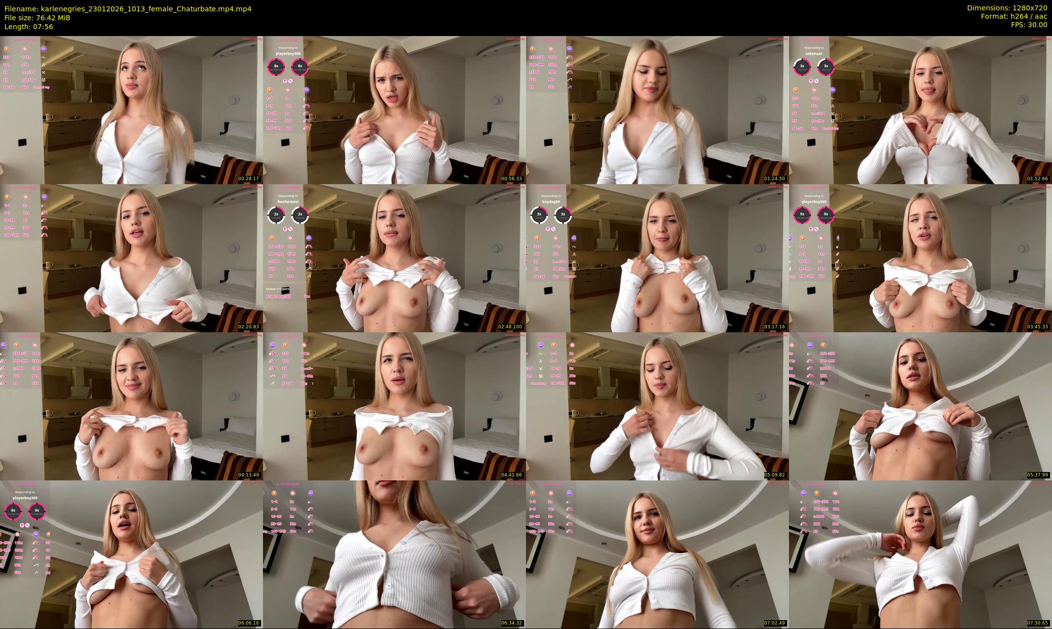 karlenegries — 8 minute Chaturbate female cam show recording, 720p, Jan 23, 2026