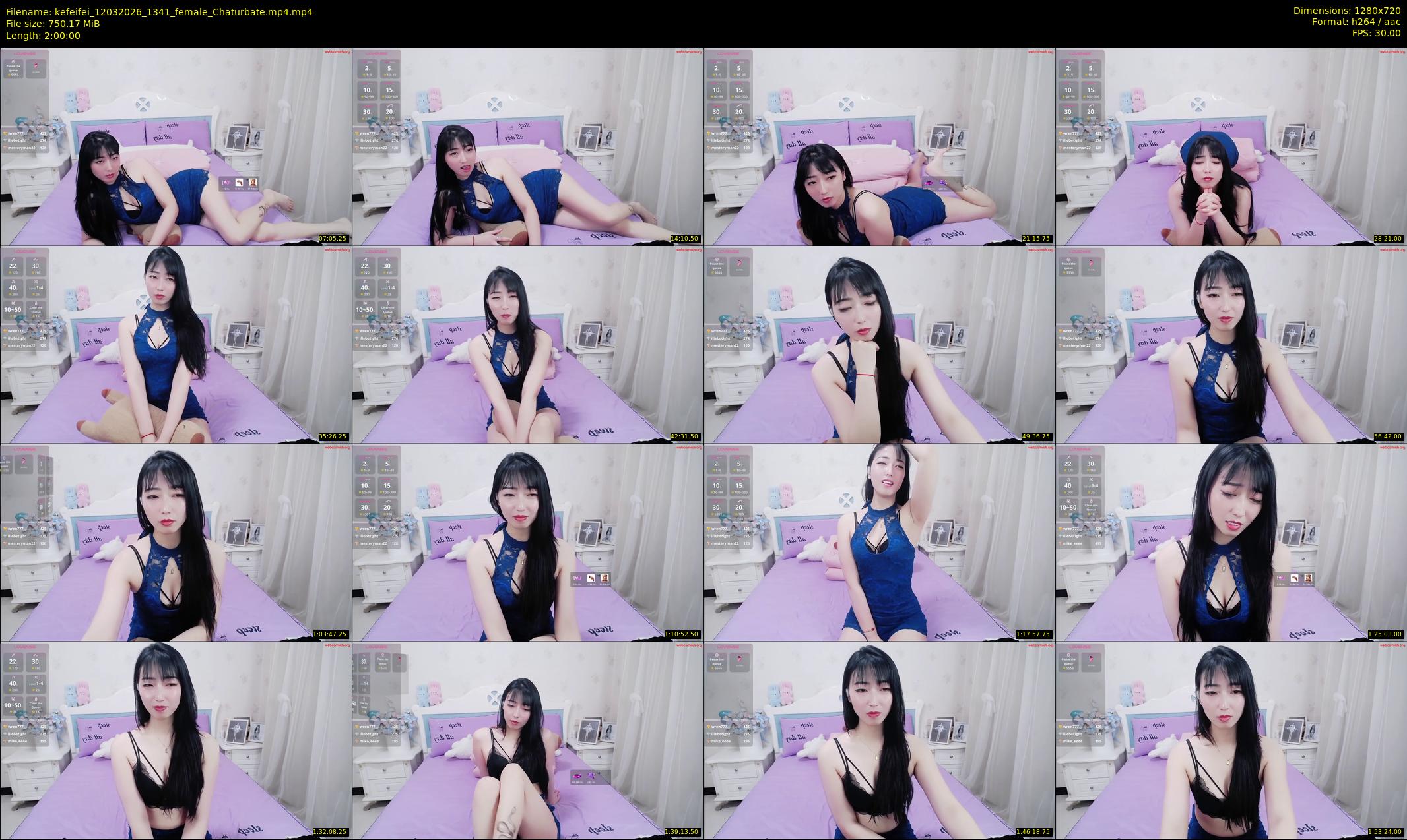 kefeifei — 120 minute Chaturbate female cam show recording, 720p, Mar 12, 2026