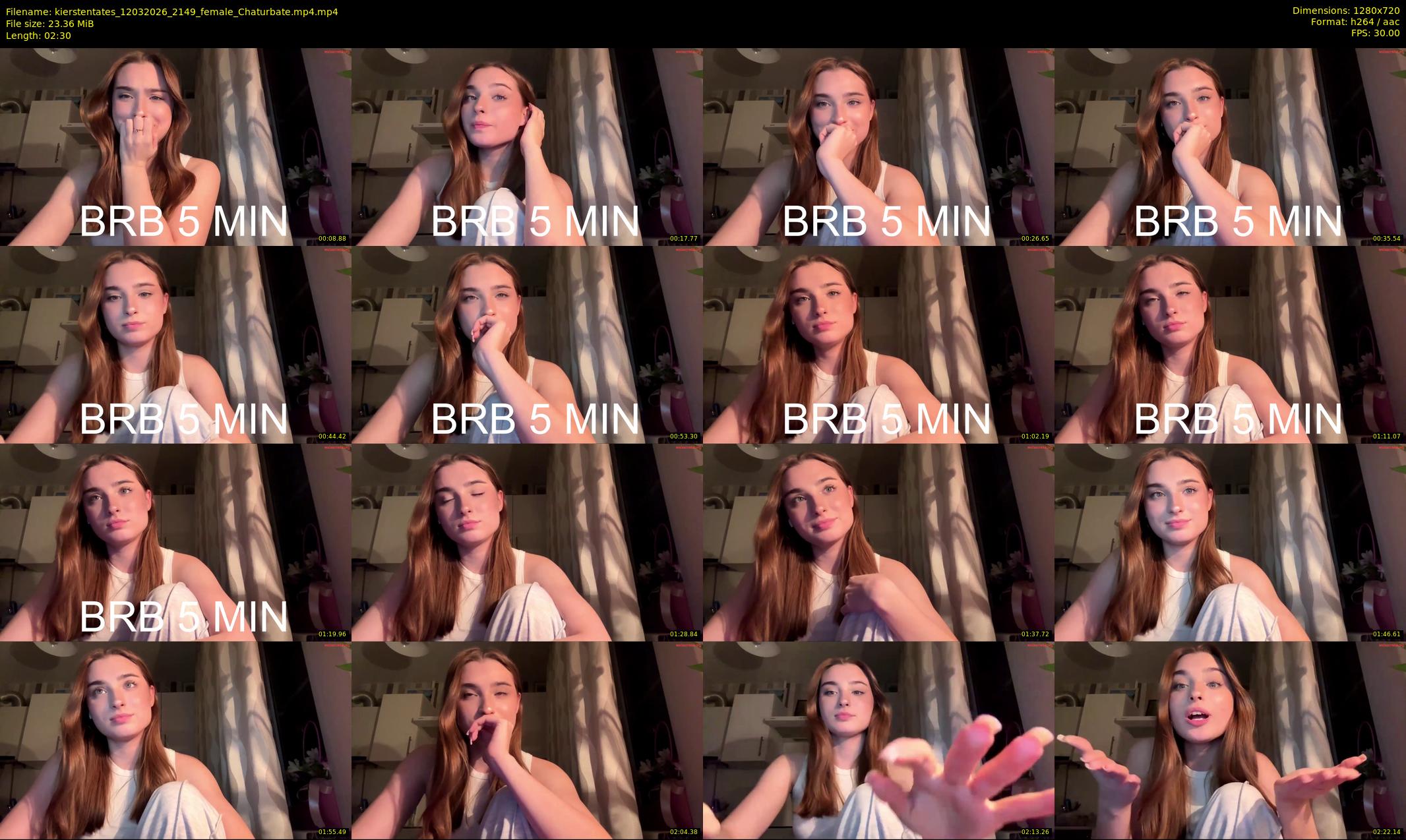 kierstentates — 3 minute Chaturbate female cam show recording, 720p, Mar 12, 2026