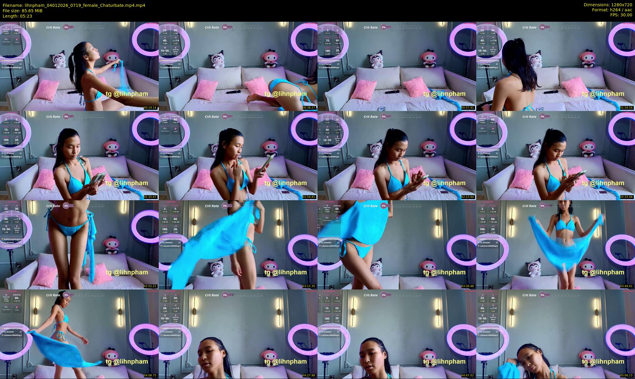 lihnpham — 6 minute Chaturbate female cam show recording, 720p, Jan 4, 2026