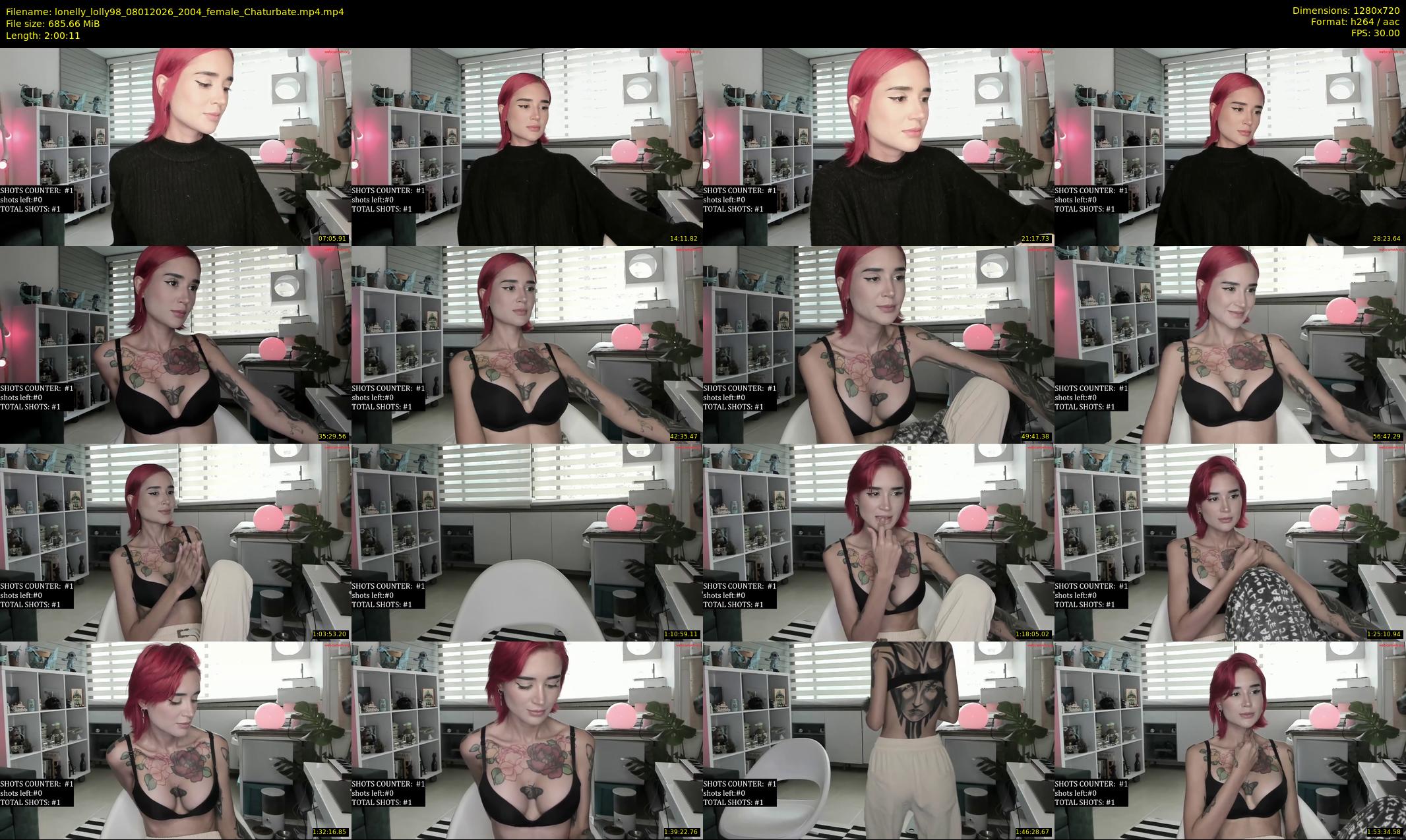 lonelly_lolly98 — 121 minute Chaturbate female cam show recording, 720p, Jan 8, 2026