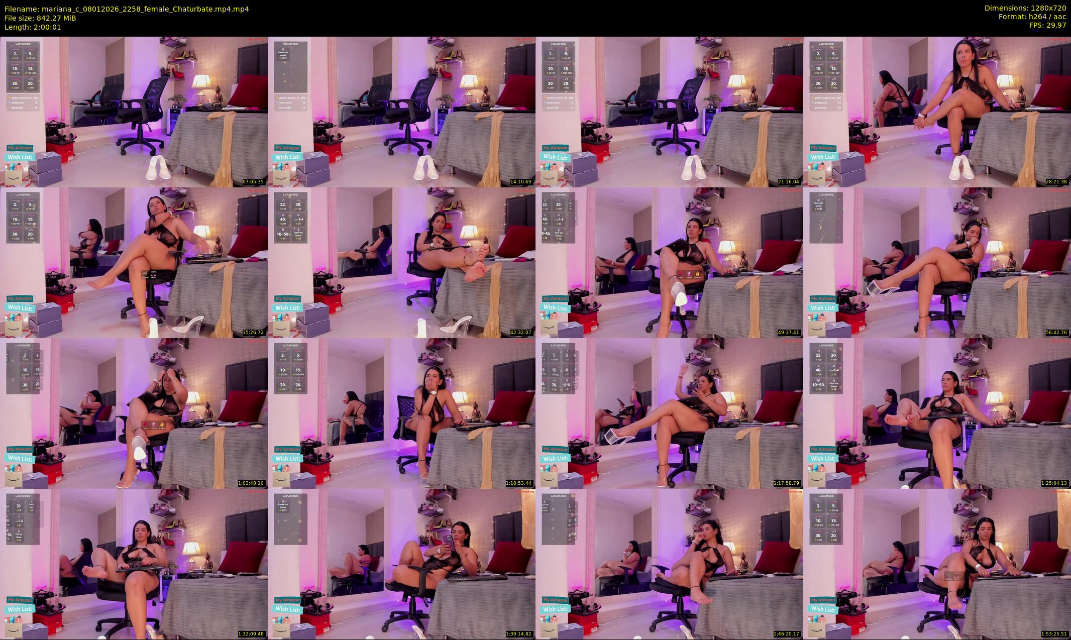 mariana_c — 121 minute Chaturbate female cam show recording, 720p, Jan 8, 2026