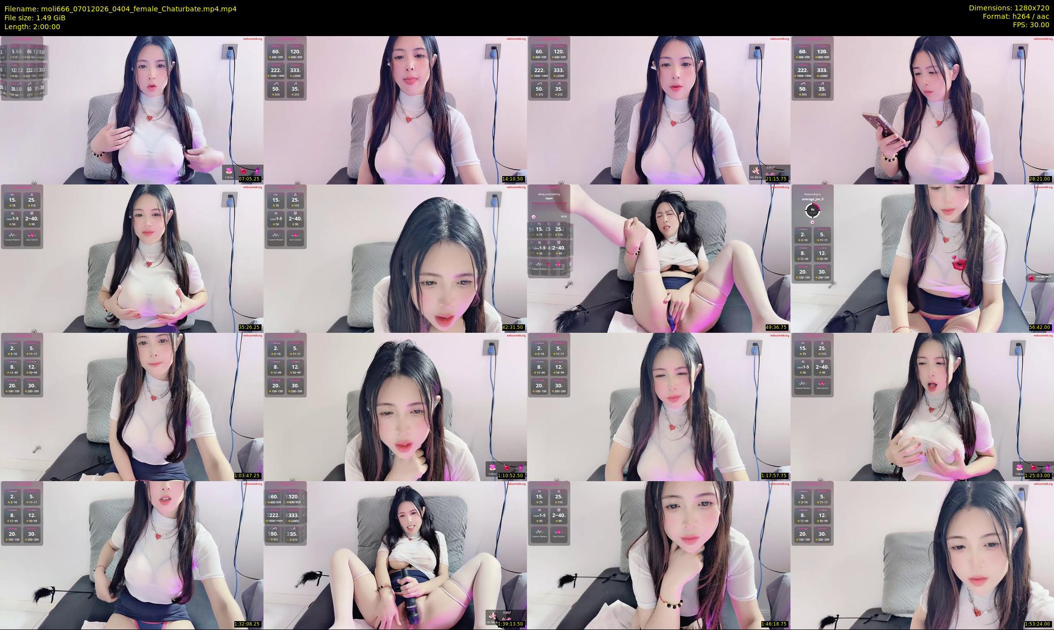 moli666 — 120 minute Chaturbate female cam show recording, 720p, Jan 7, 2026