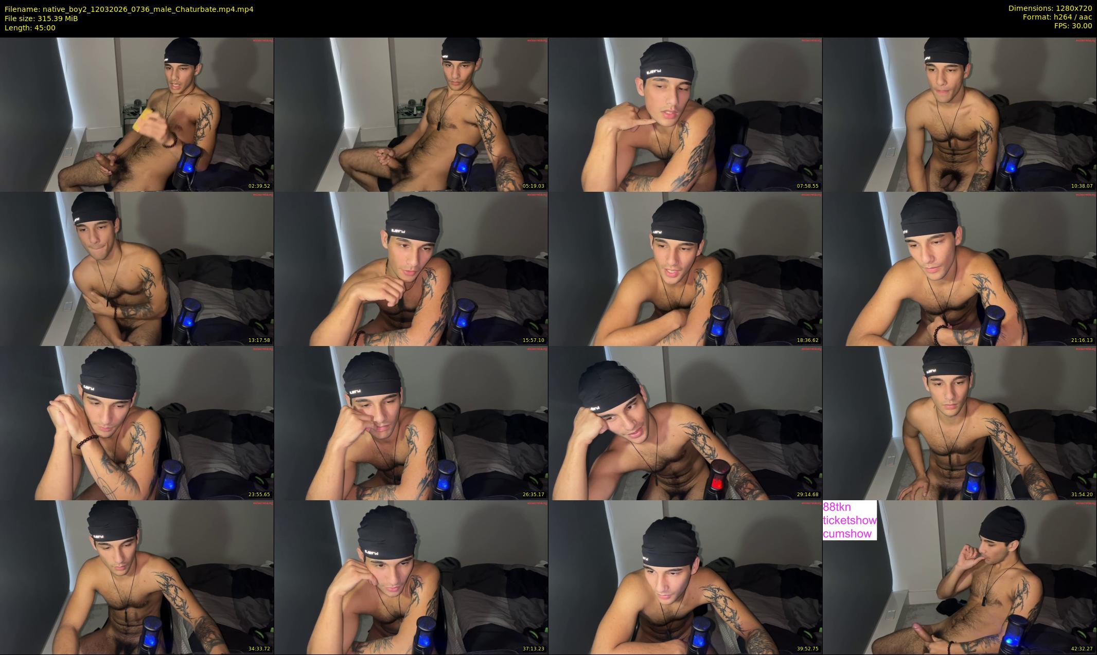 native_boy2 — 45 minute Chaturbate male cam show recording, 720p, Mar 12, 2026
