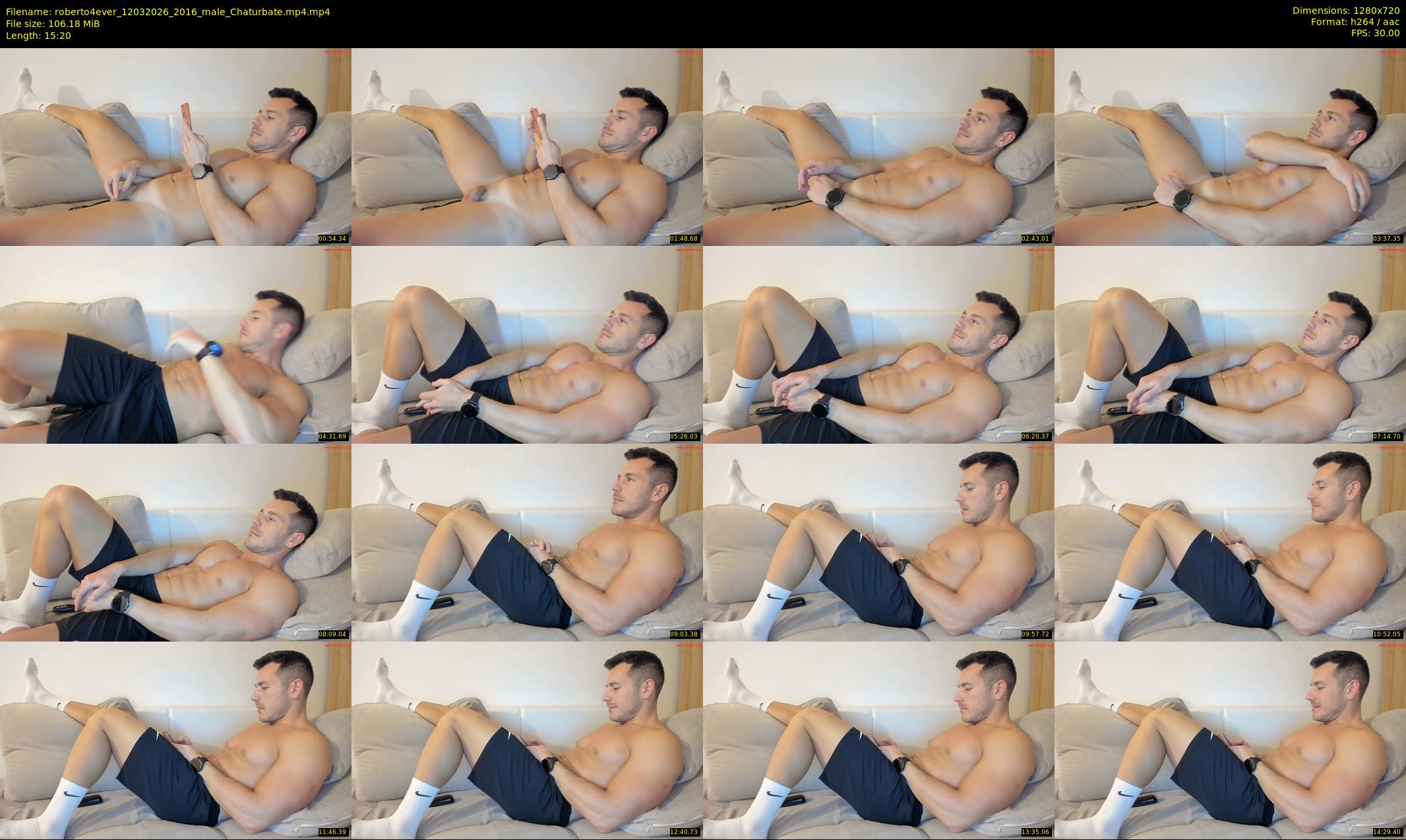 roberto4ever — 16 minute Chaturbate male cam show recording, 720p, Mar 12, 2026