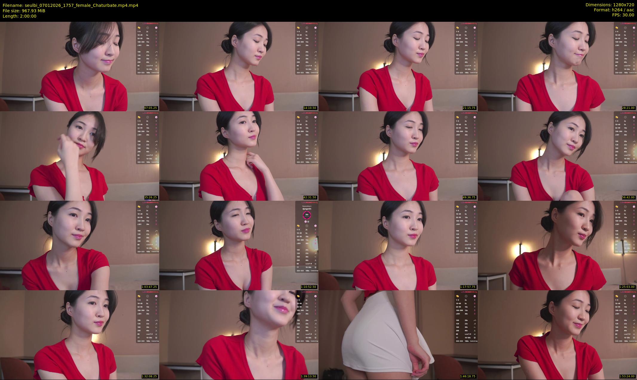 seulbi — 120 minute Chaturbate female cam show recording, 720p, Jan 7, 2026