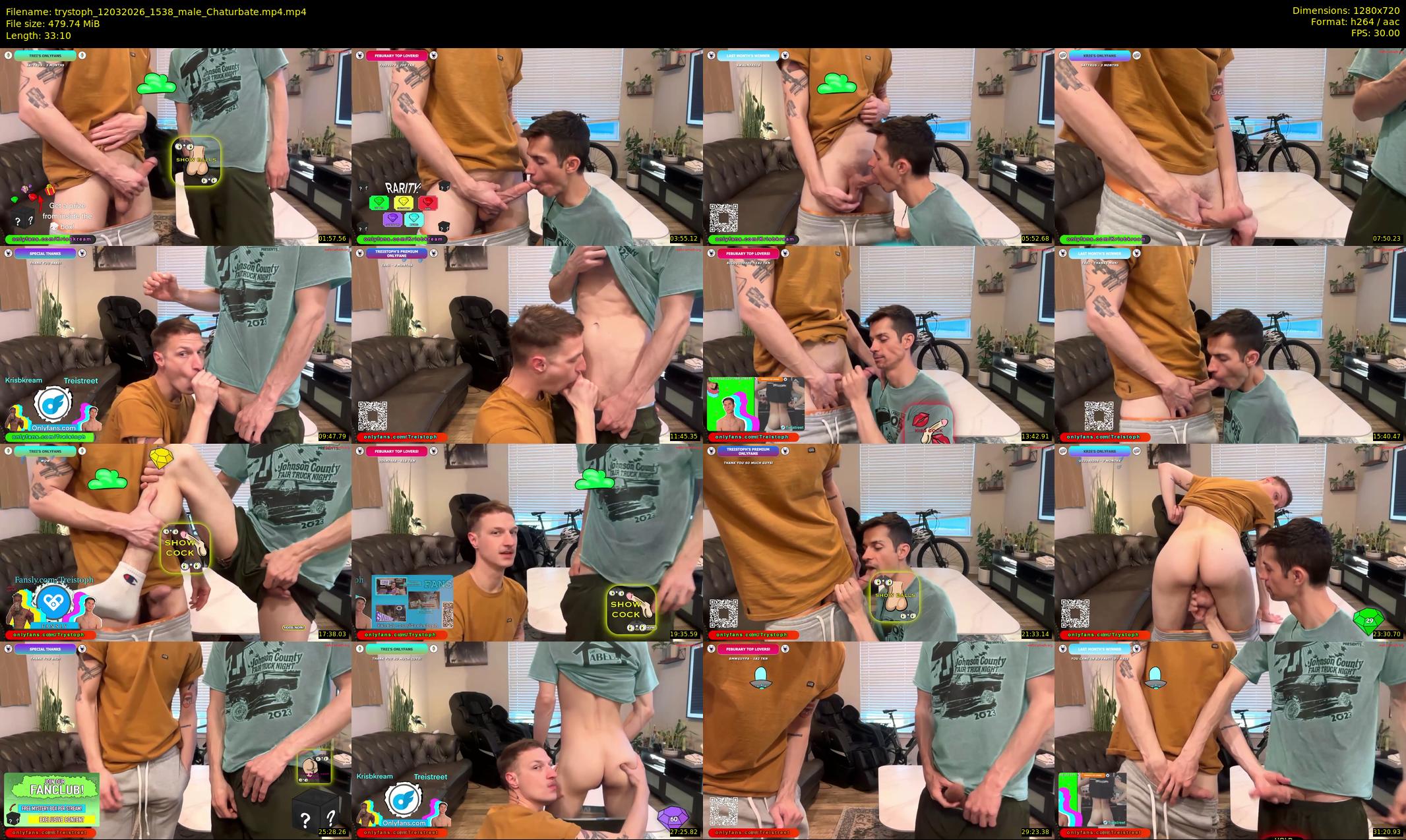 trystoph — 34 minute Chaturbate male cam show recording, 720p, Mar 12, 2026
