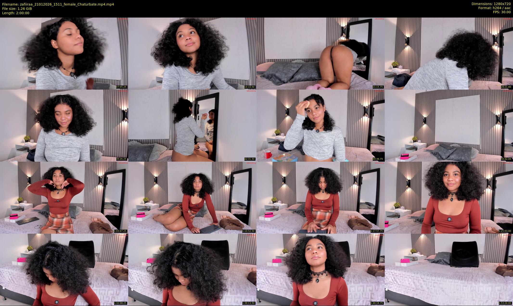 zafiiraa — 120 minute Chaturbate female cam show recording, 720p, Jan 21, 2026