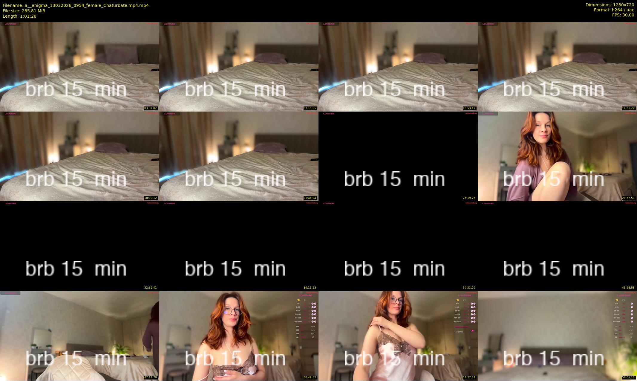 a__enigma — 62 minute Chaturbate female cam show recording, 720p, Mar 13, 2026