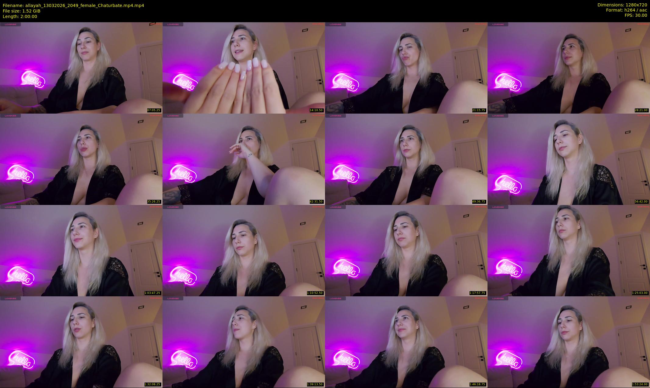 allayah — 120 minute Chaturbate female cam show recording, 720p, Mar 13, 2026