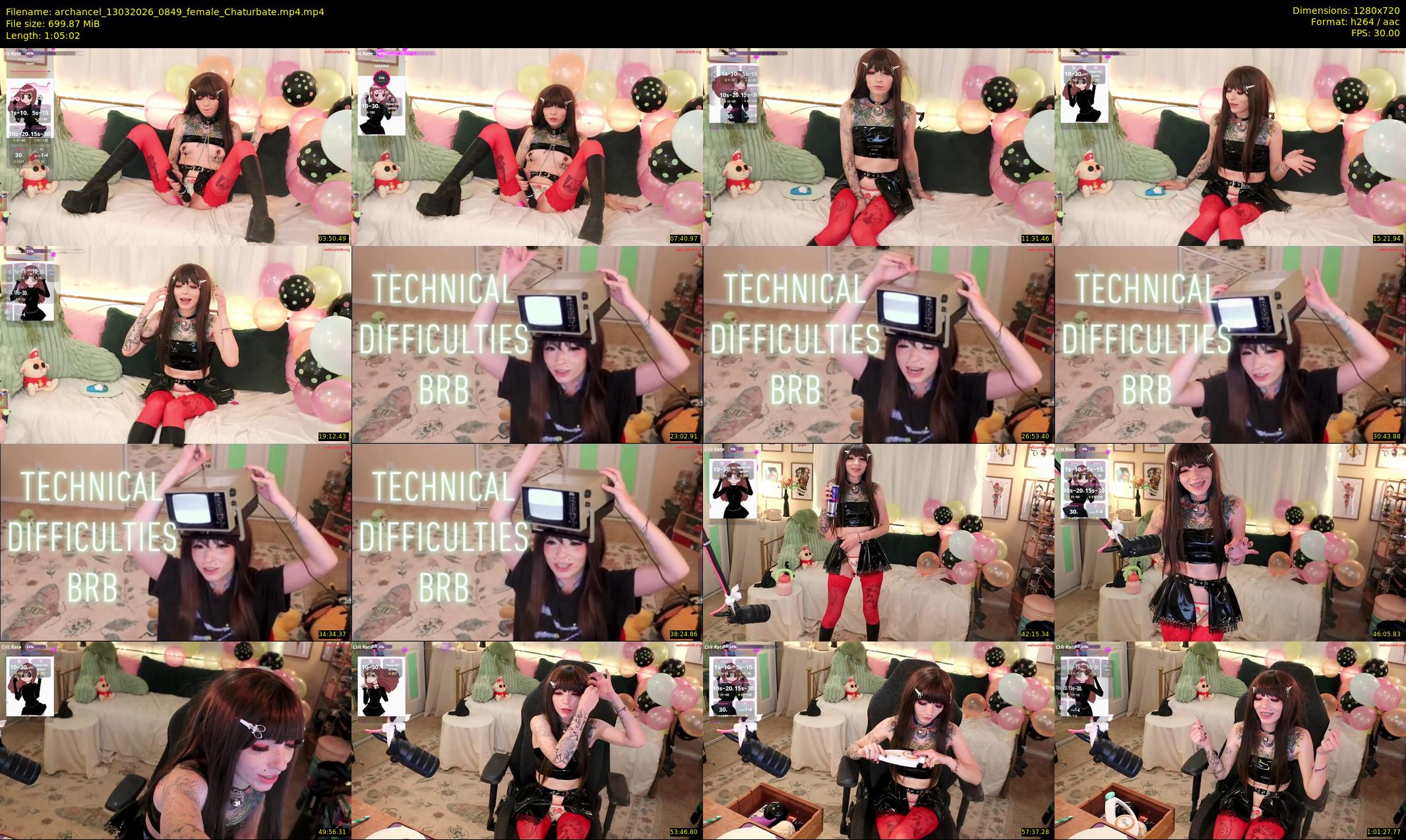 archancel — 66 minute Chaturbate female cam show recording, 720p, Mar 13, 2026