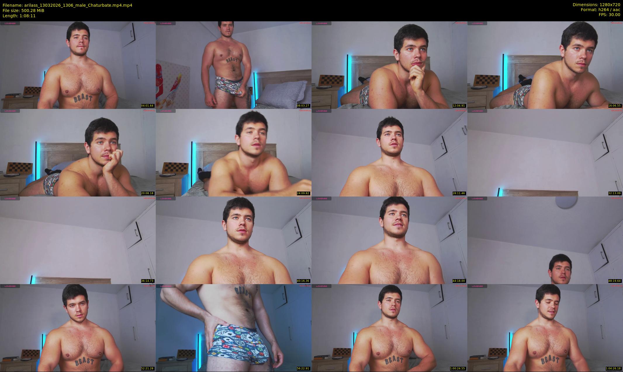 arilass — 69 minute Chaturbate male cam show recording, 720p, Mar 13, 2026