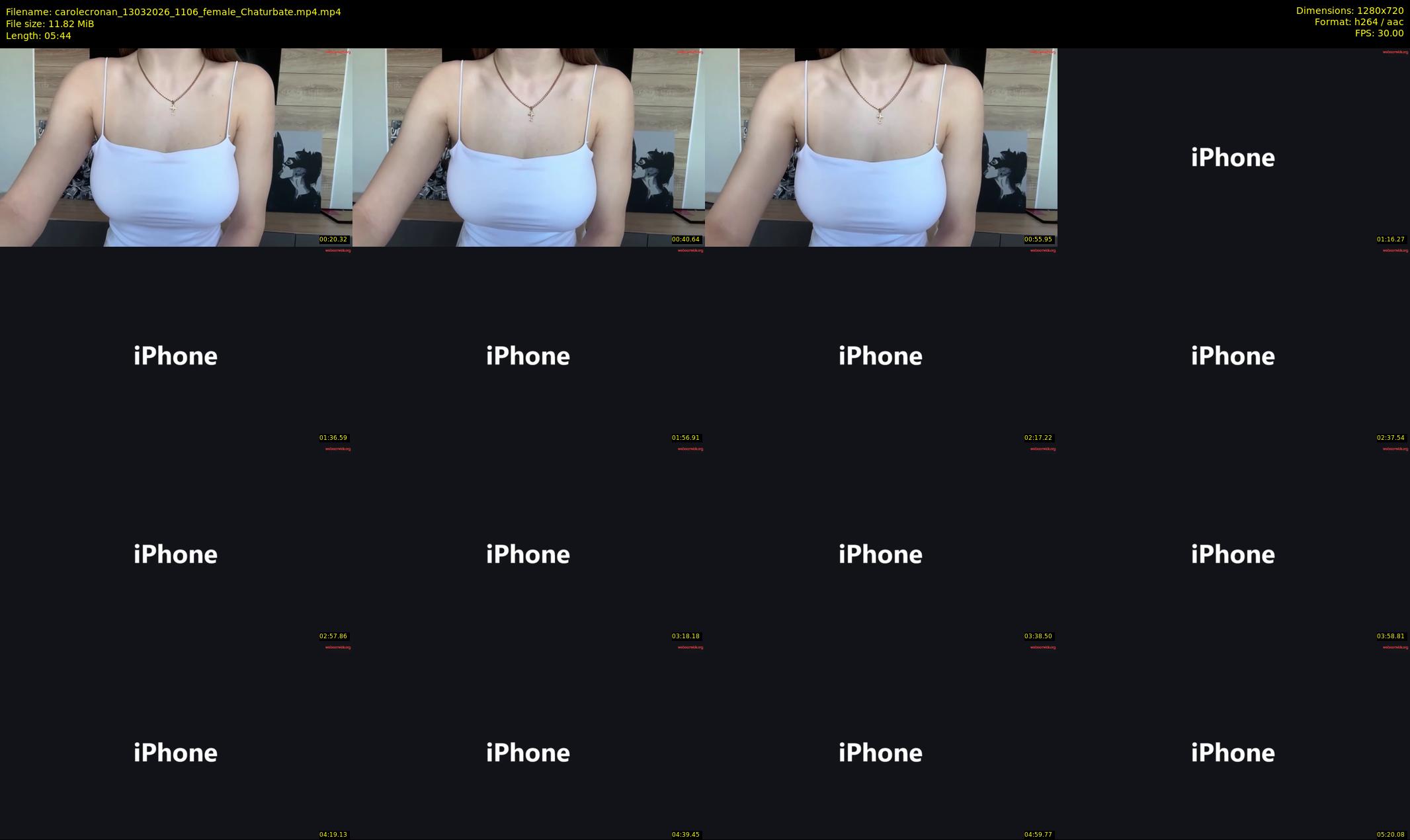 carolecronan — 6 minute Chaturbate female cam show recording, 720p, Mar 13, 2026