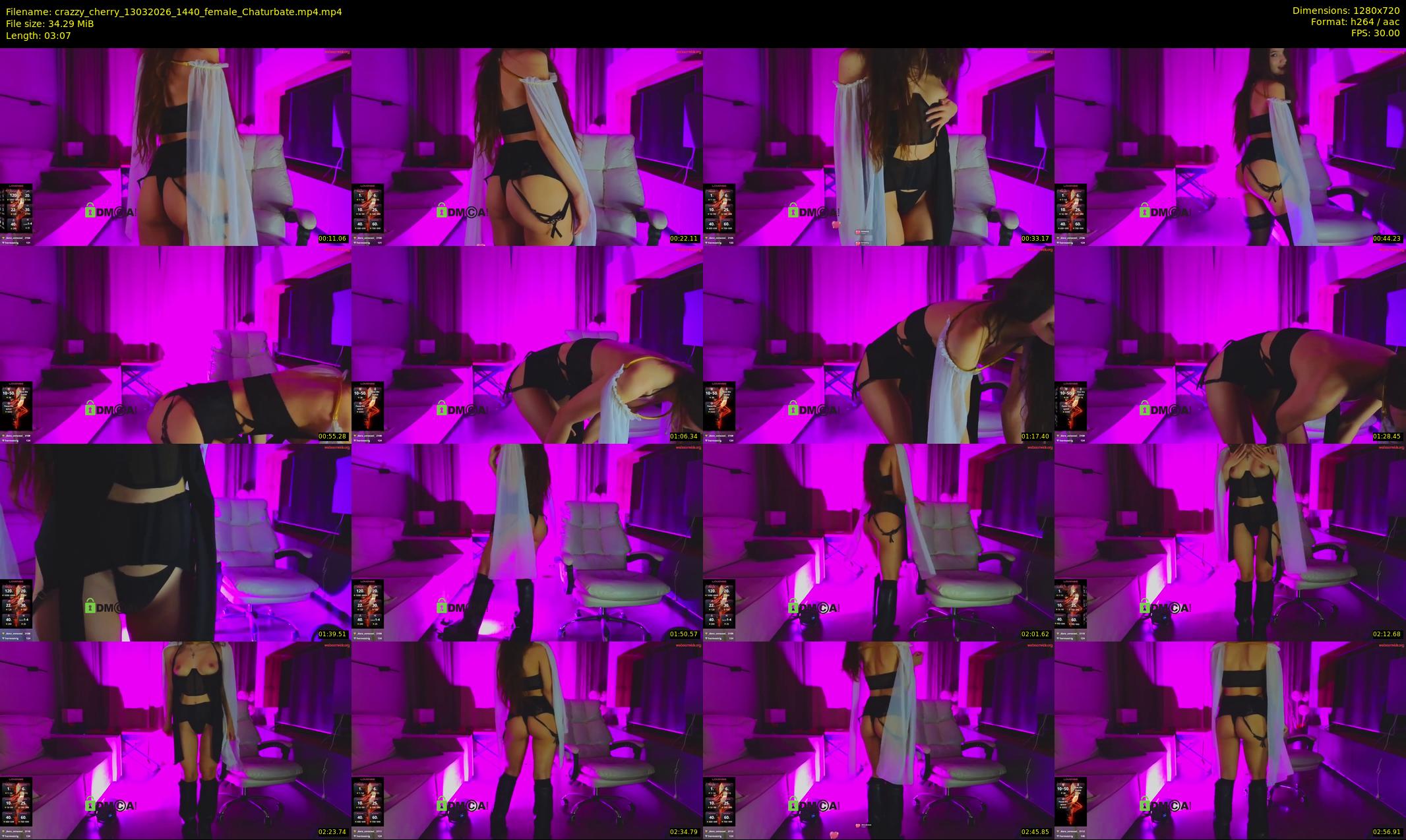 crazzy_cherry — 4 minute Chaturbate female cam show recording, 720p, Mar 13, 2026