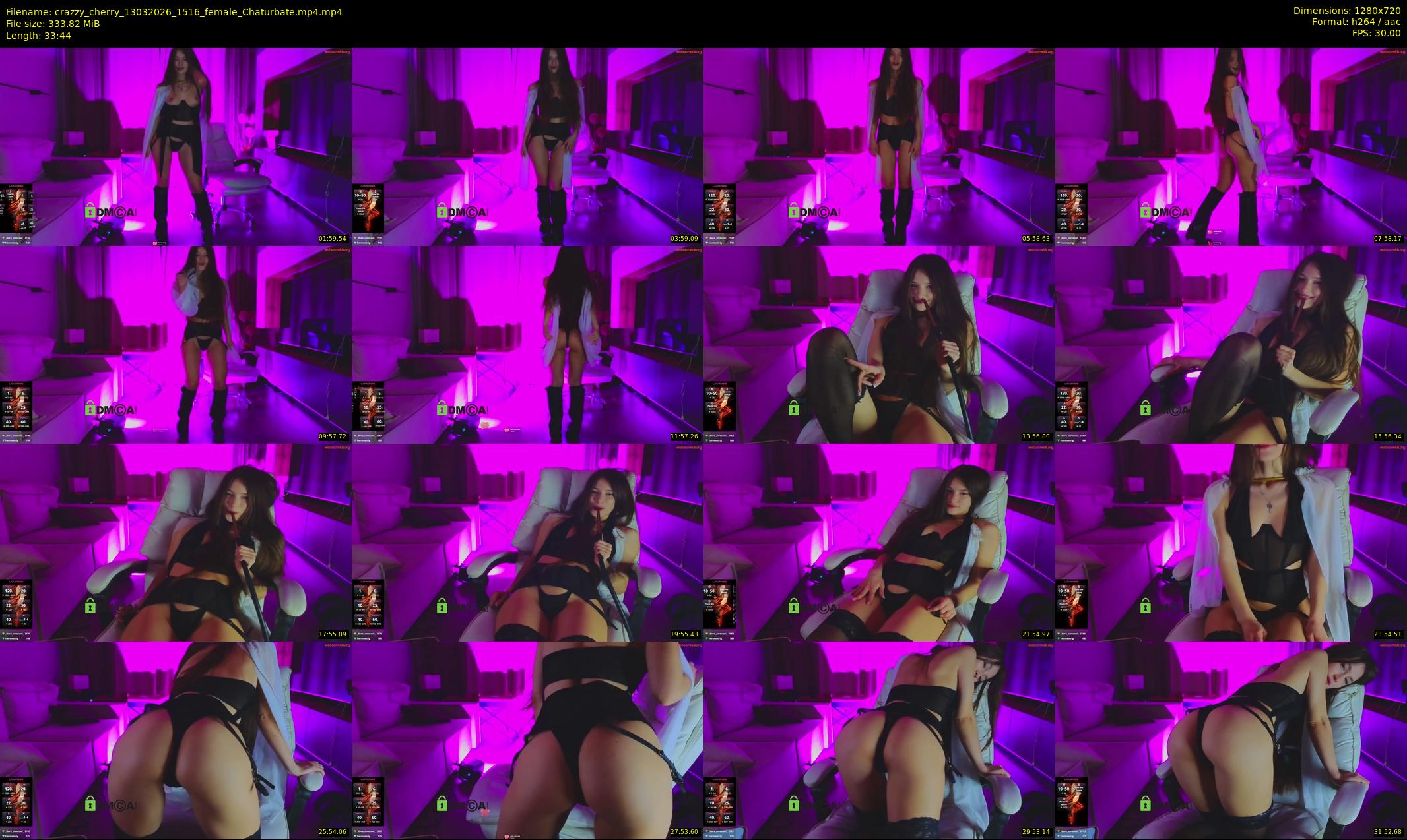 crazzy_cherry — 34 minute Chaturbate female cam show recording, 720p, Mar 13, 2026