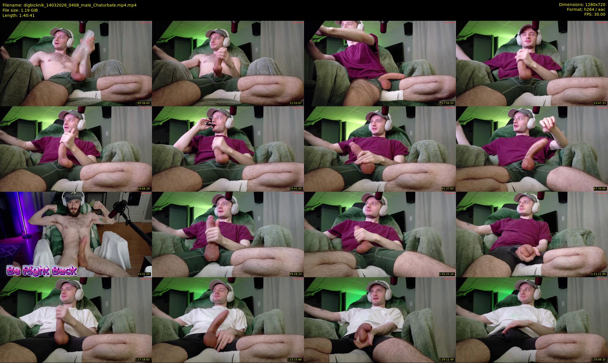 digbicknik — 101 minute Chaturbate male cam show recording, 720p, Mar 14, 2026
