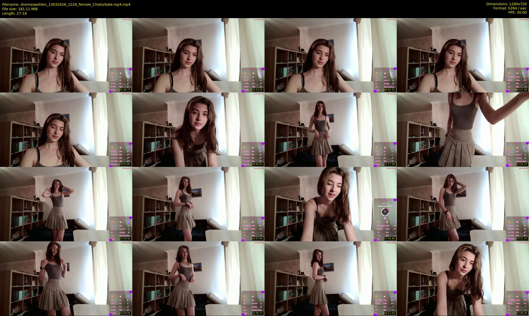 dremazwahlen — 28 minute Chaturbate female cam show recording, 720p, Mar 13, 2026