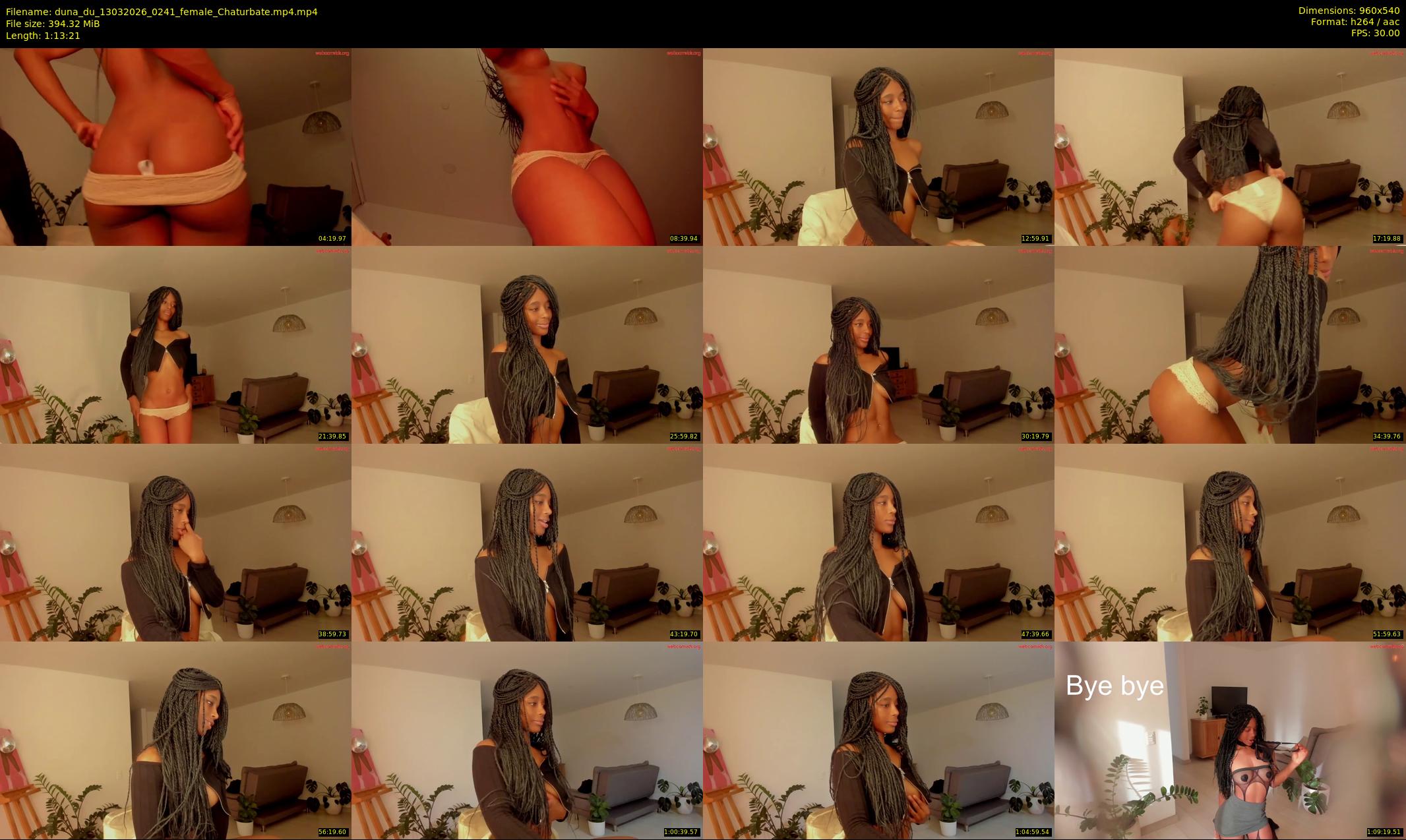 duna_du — 74 minute Chaturbate female cam show recording, 480p, Mar 13, 2026