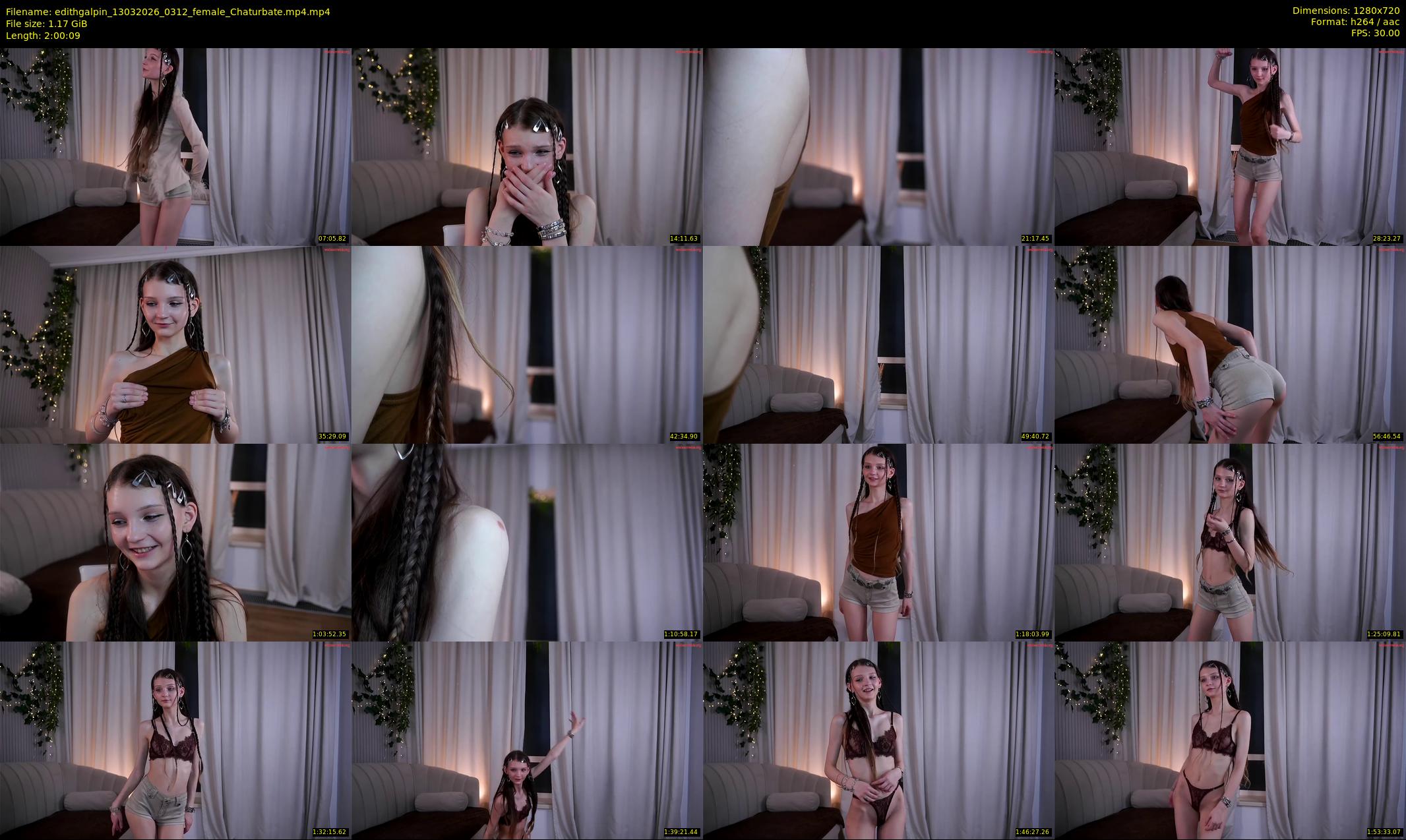 edithgalpin — 121 minute Chaturbate female cam show recording, 720p, Mar 13, 2026