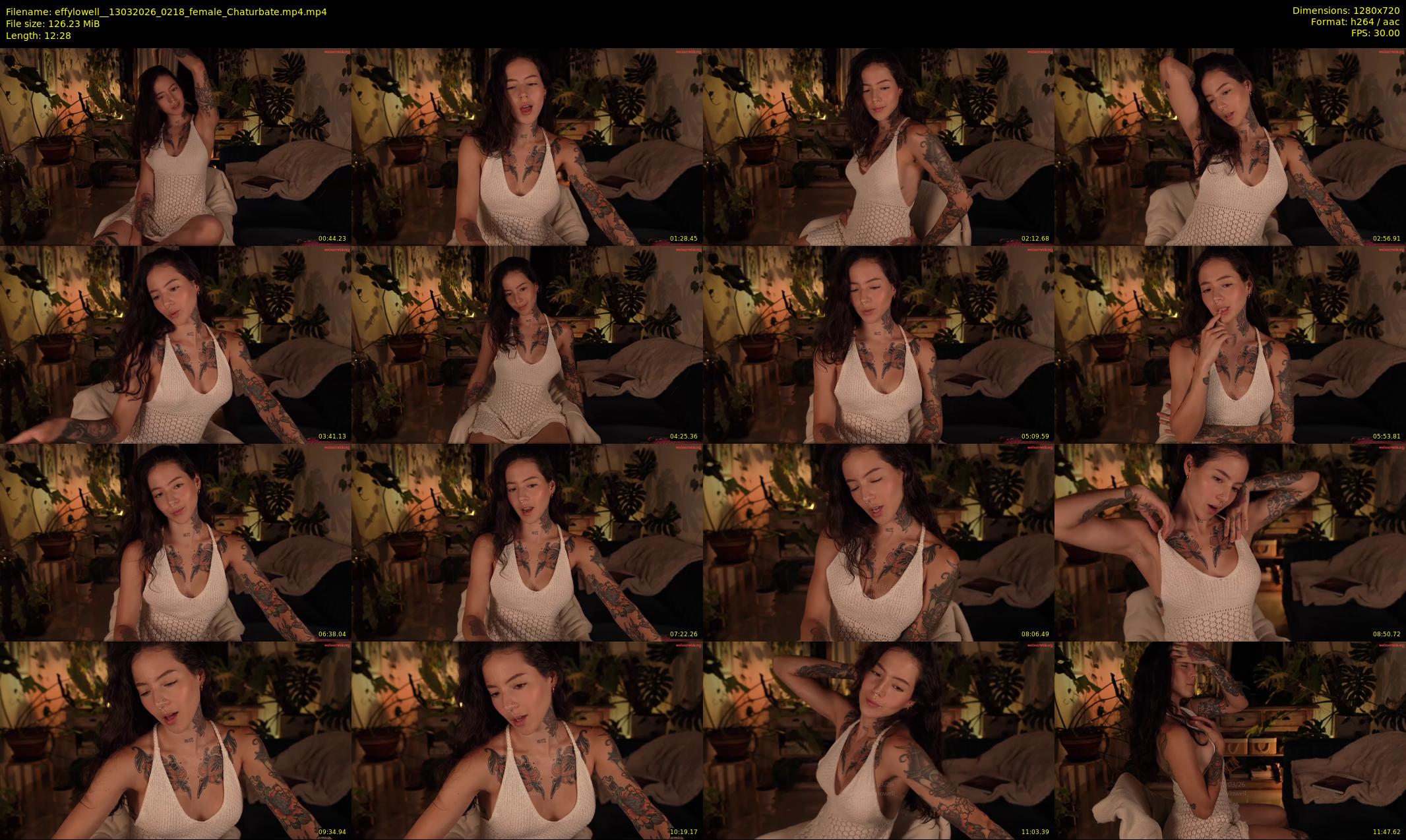 effylowell_ — 13 minute Chaturbate female cam show recording, 720p, Mar 13, 2026