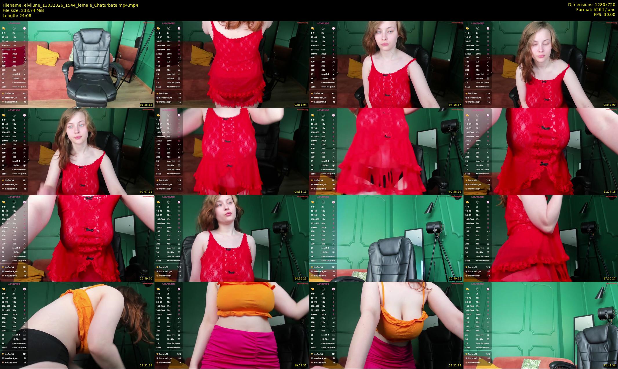 elvilune — 25 minute Chaturbate female cam show recording, 720p, Mar 13, 2026
