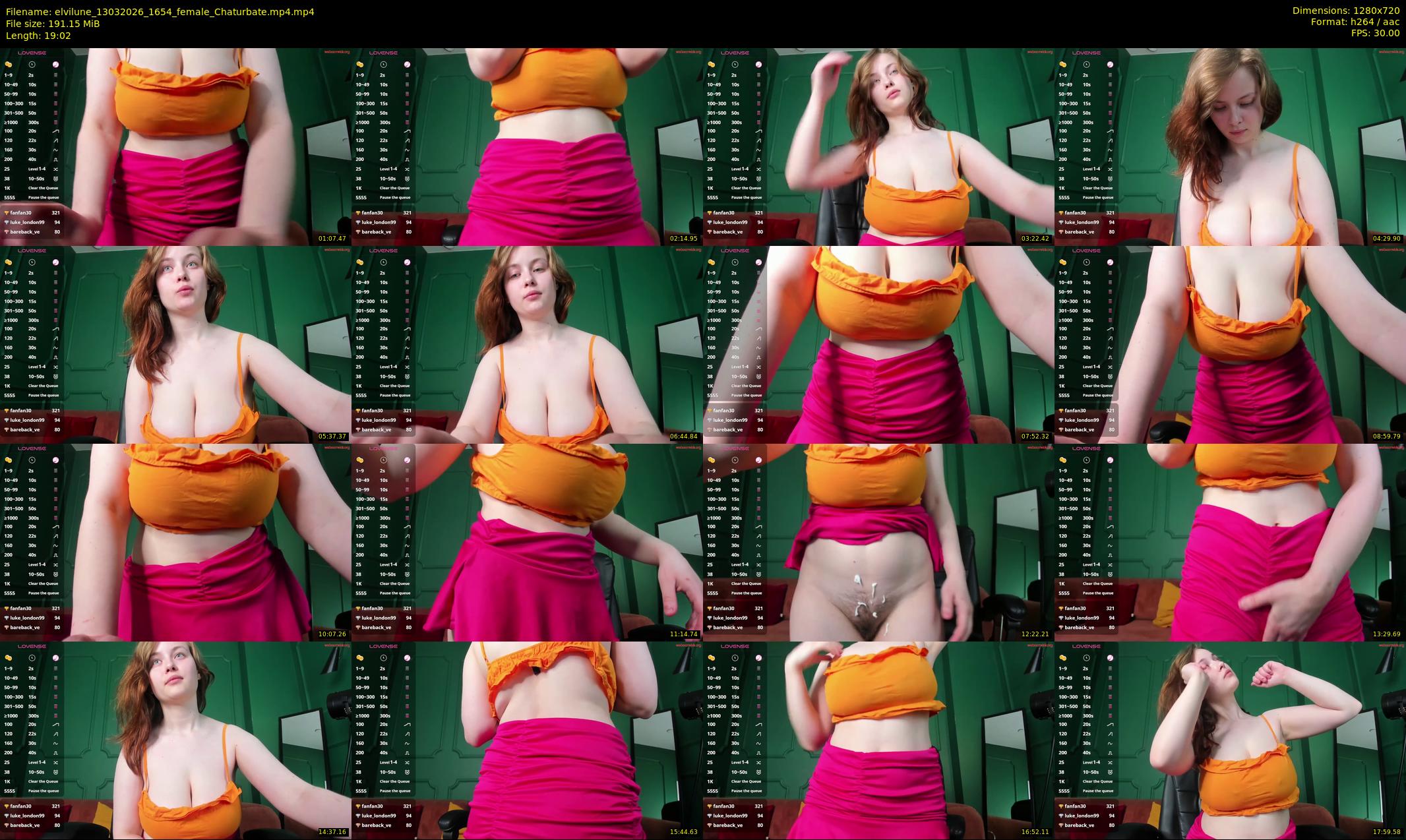 elvilune — 20 minute Chaturbate female cam show recording, 720p, Mar 13, 2026