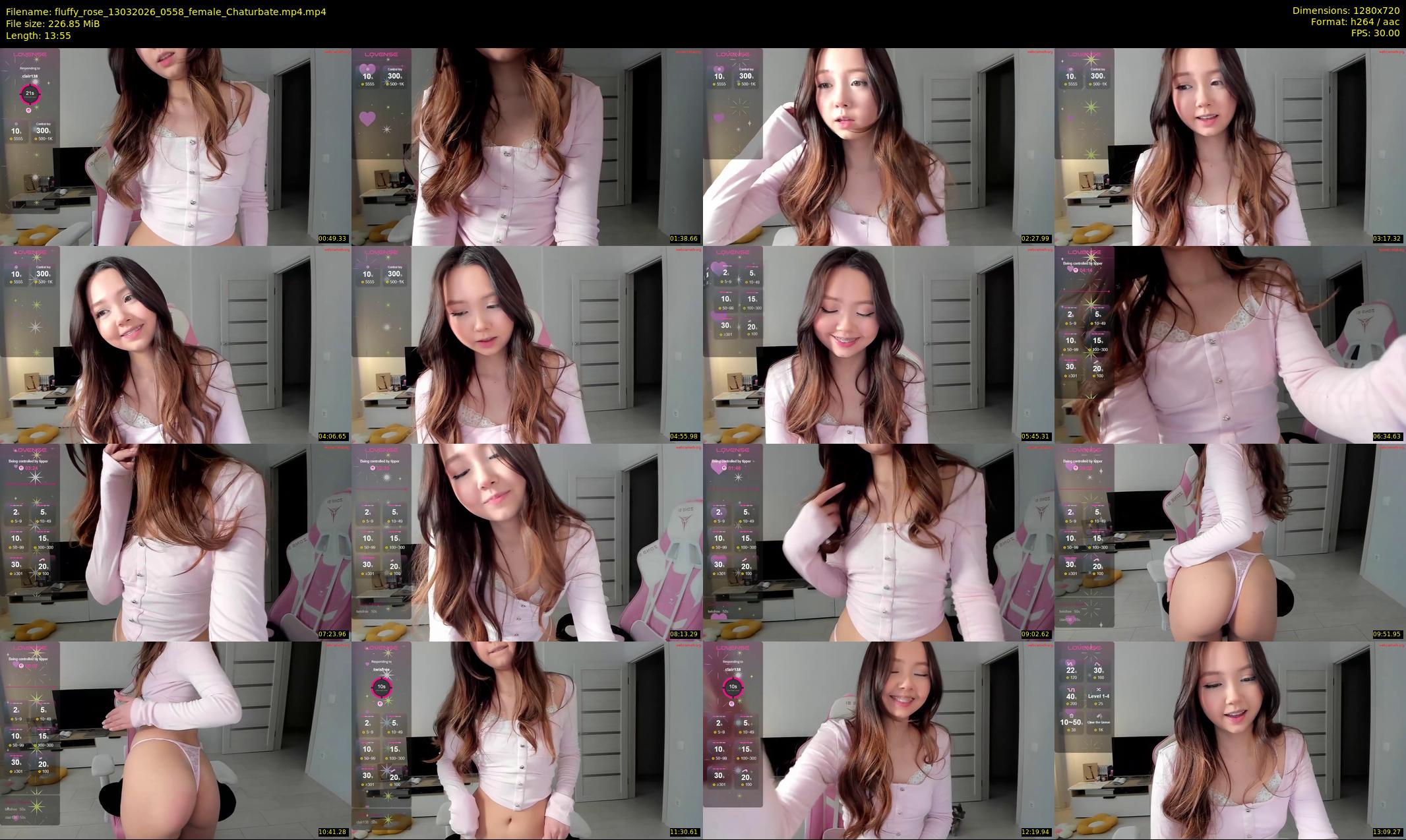 fluffy_rose — 14 minute Chaturbate female cam show recording, 720p, Mar 13, 2026