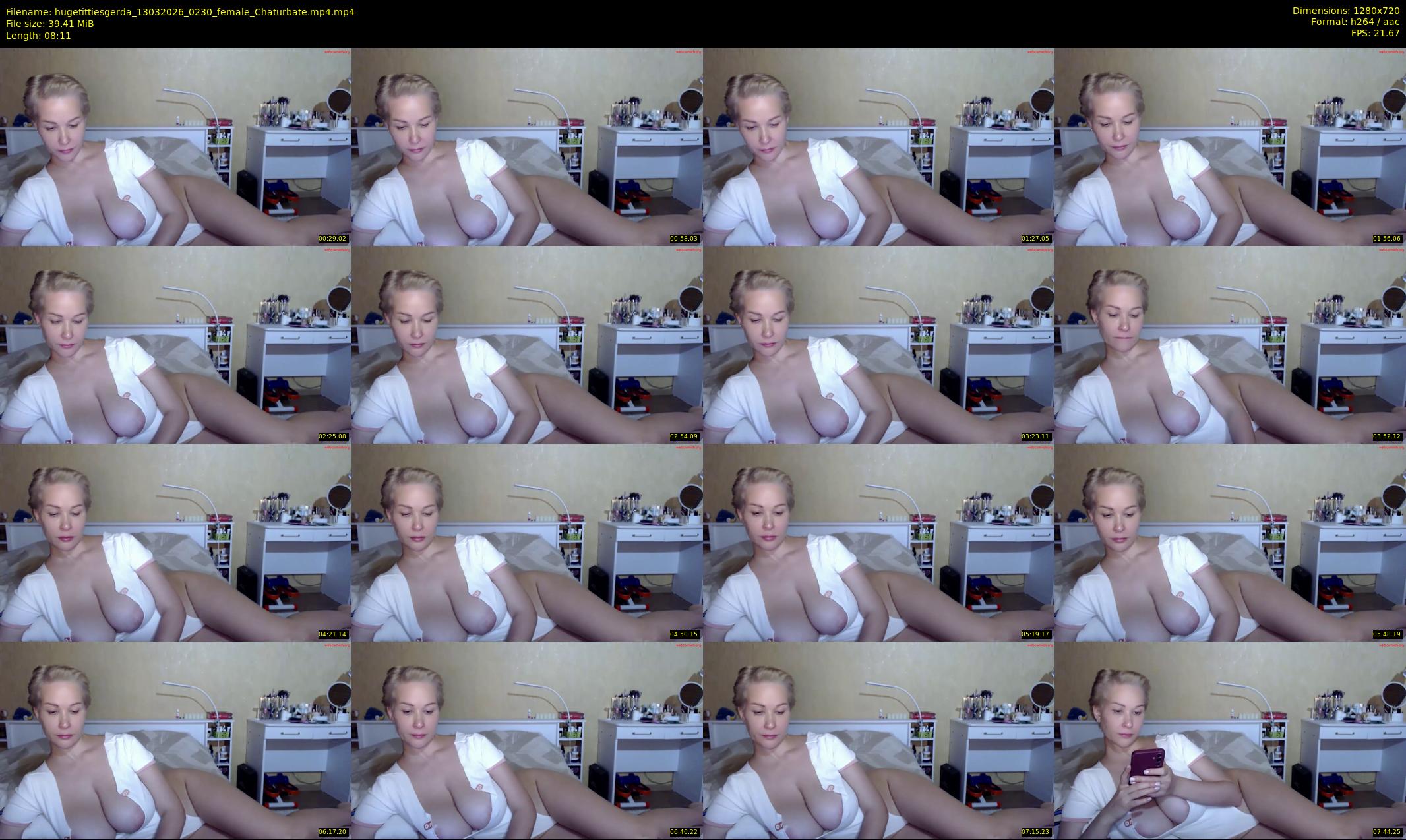 hugetittiesgerda — 9 minute Chaturbate female cam show recording, 720p, Mar 13, 2026