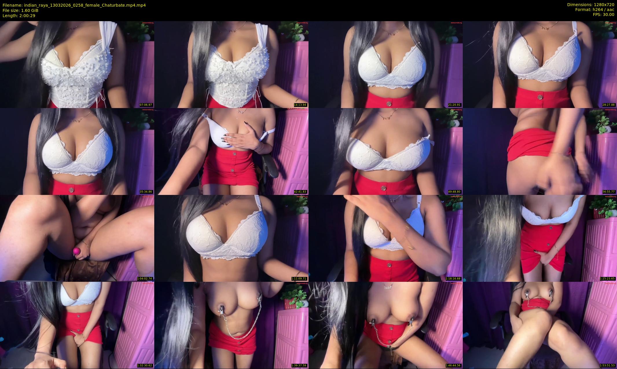 indian_raya — 121 minute Chaturbate female cam show recording, 720p, Mar 13, 2026