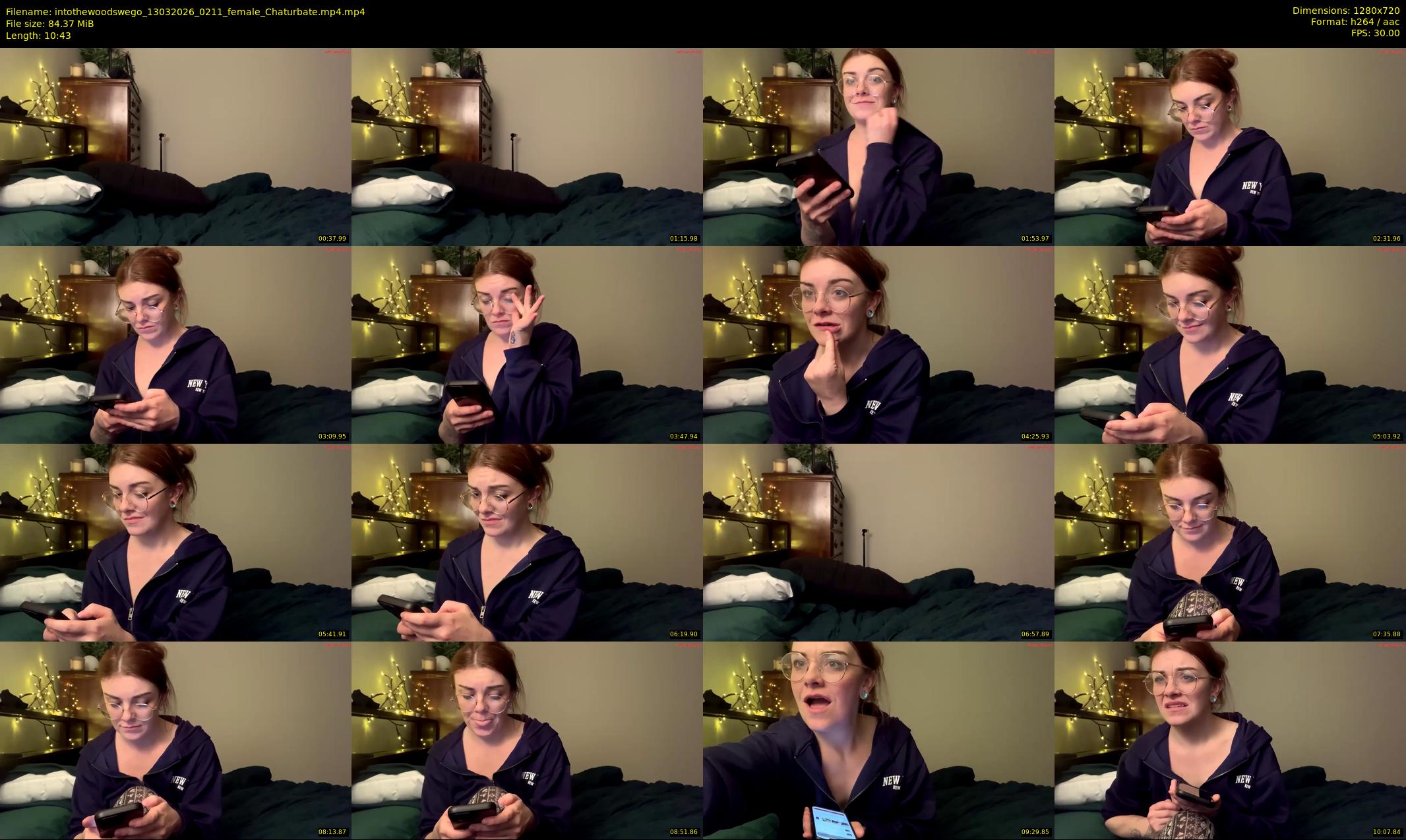 intothewoodswego — 11 minute Chaturbate female cam show recording, 720p, Mar 13, 2026