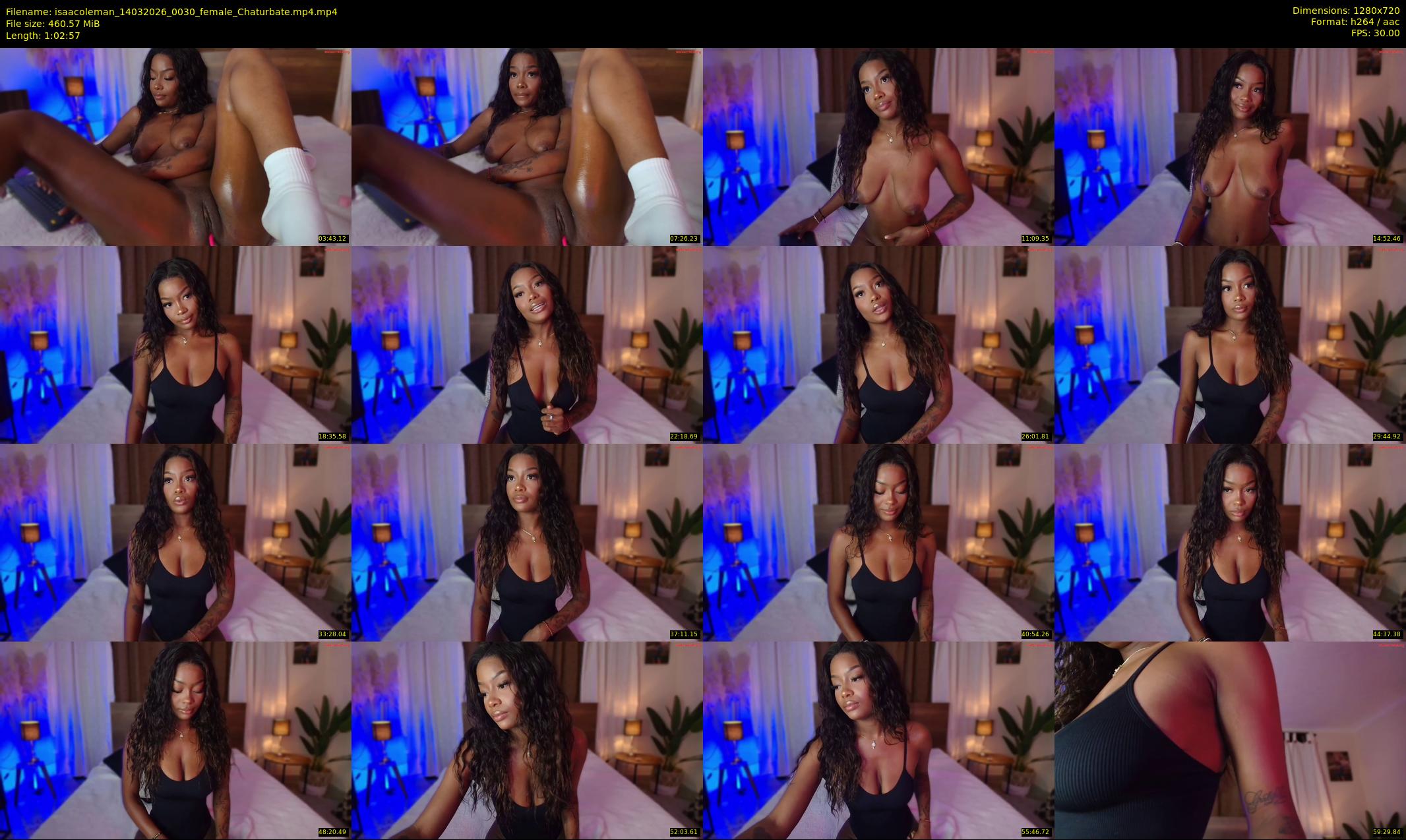 isaacoleman — 63 minute Chaturbate female cam show recording, 720p, Mar 14, 2026
