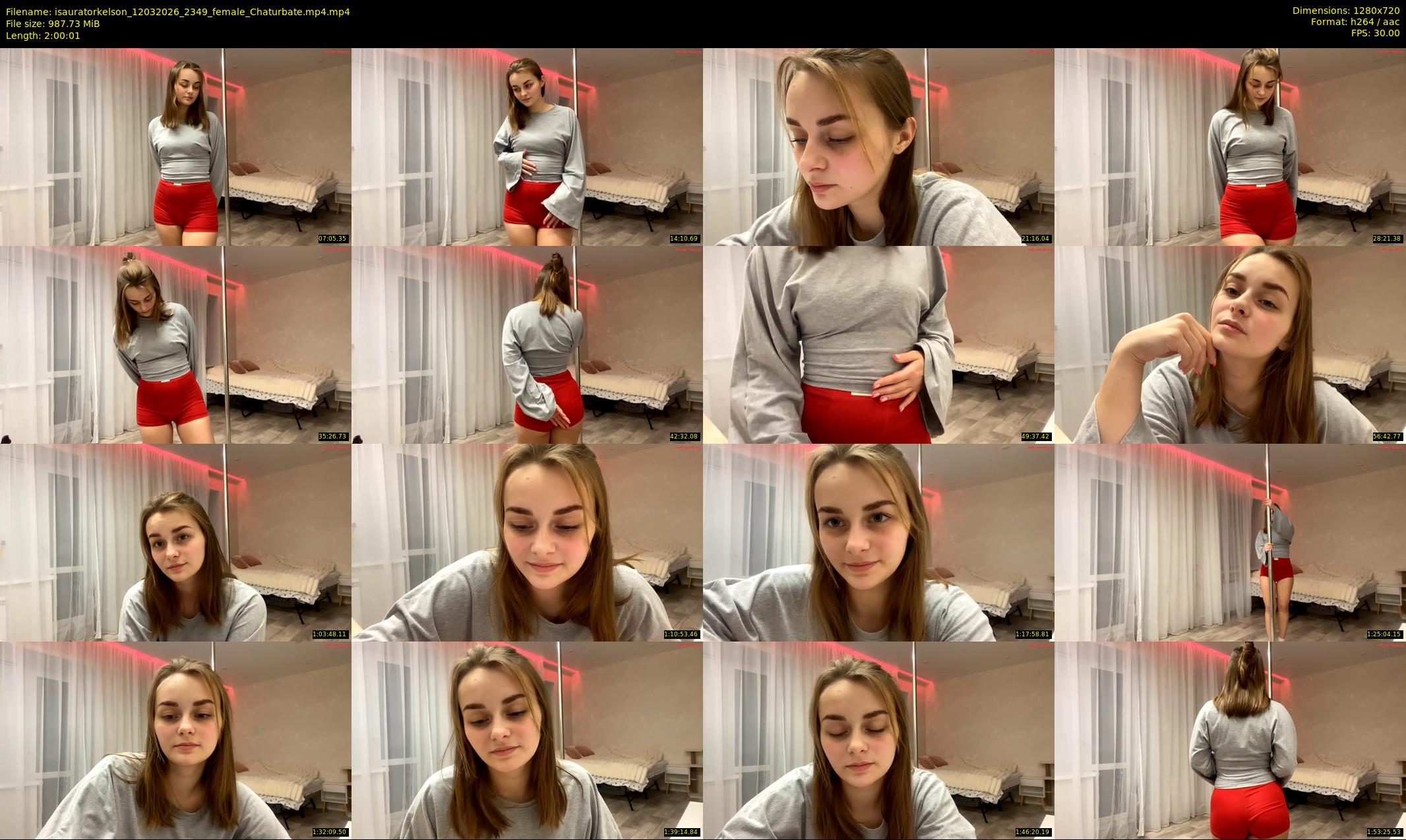 isauratorkelson — 121 minute Chaturbate female cam show recording, 720p, Mar 12, 2026