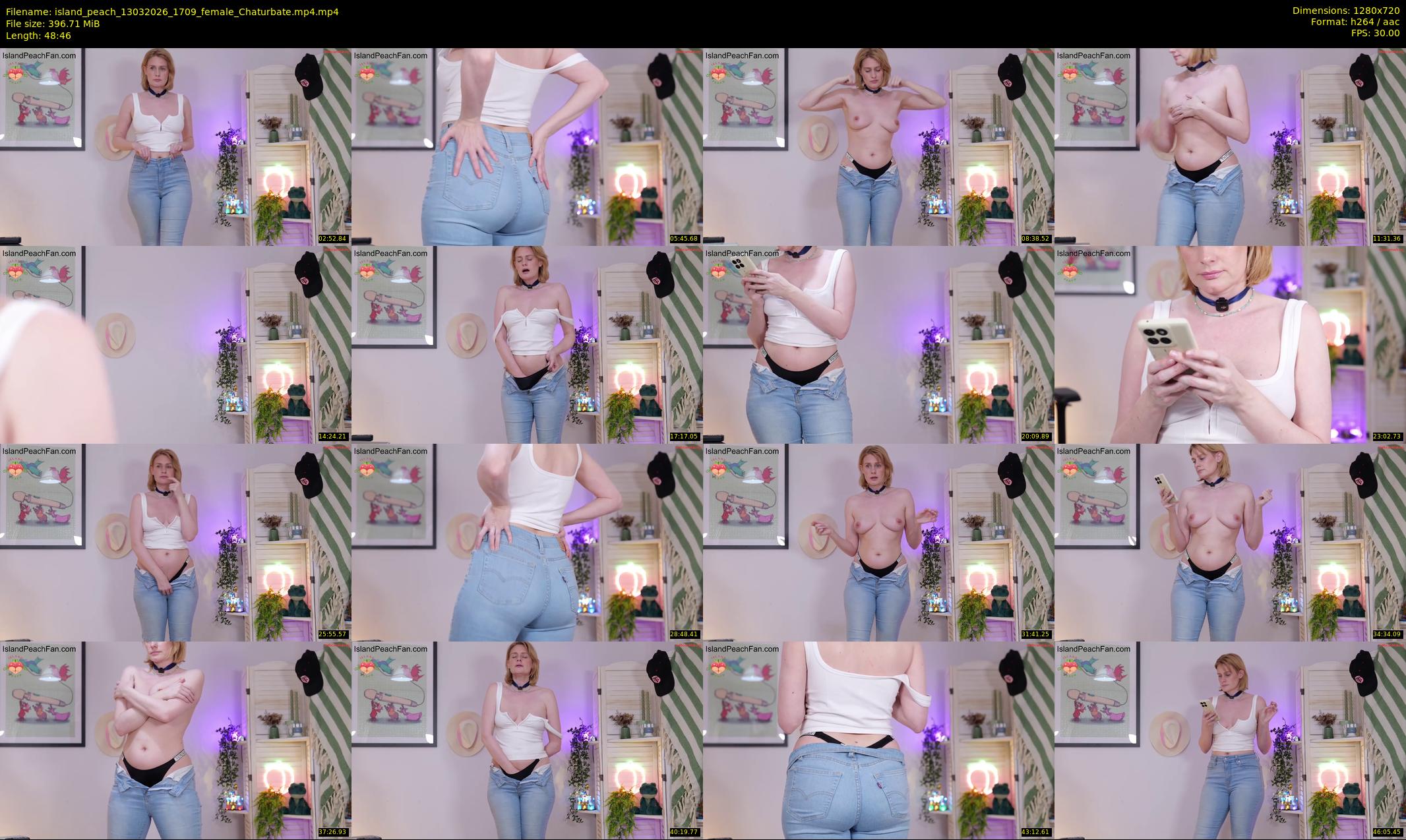 island_peach — 49 minute Chaturbate female cam show recording, 720p, Mar 13, 2026