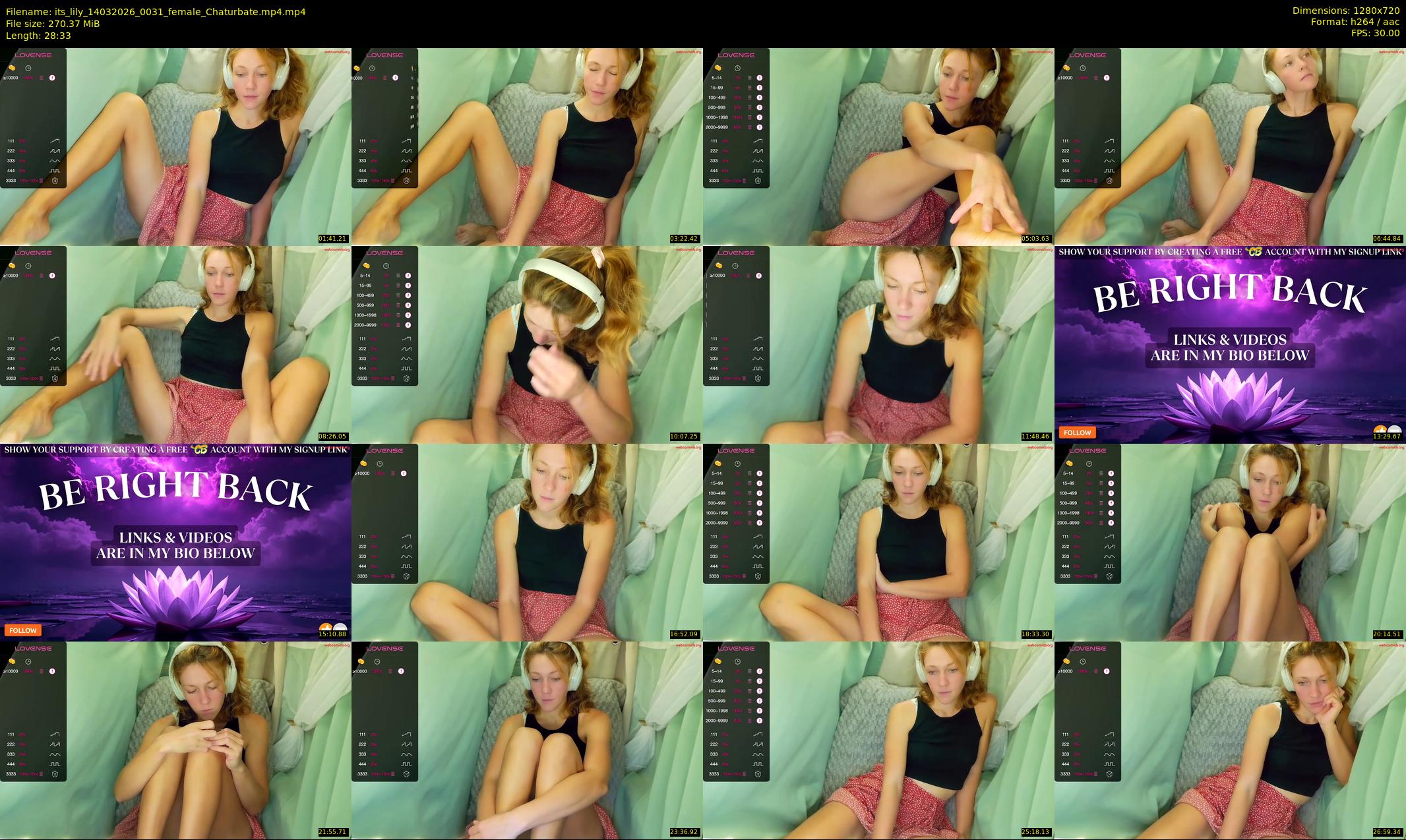 its_lily — 29 minute Chaturbate female cam show recording, 720p, Mar 14, 2026