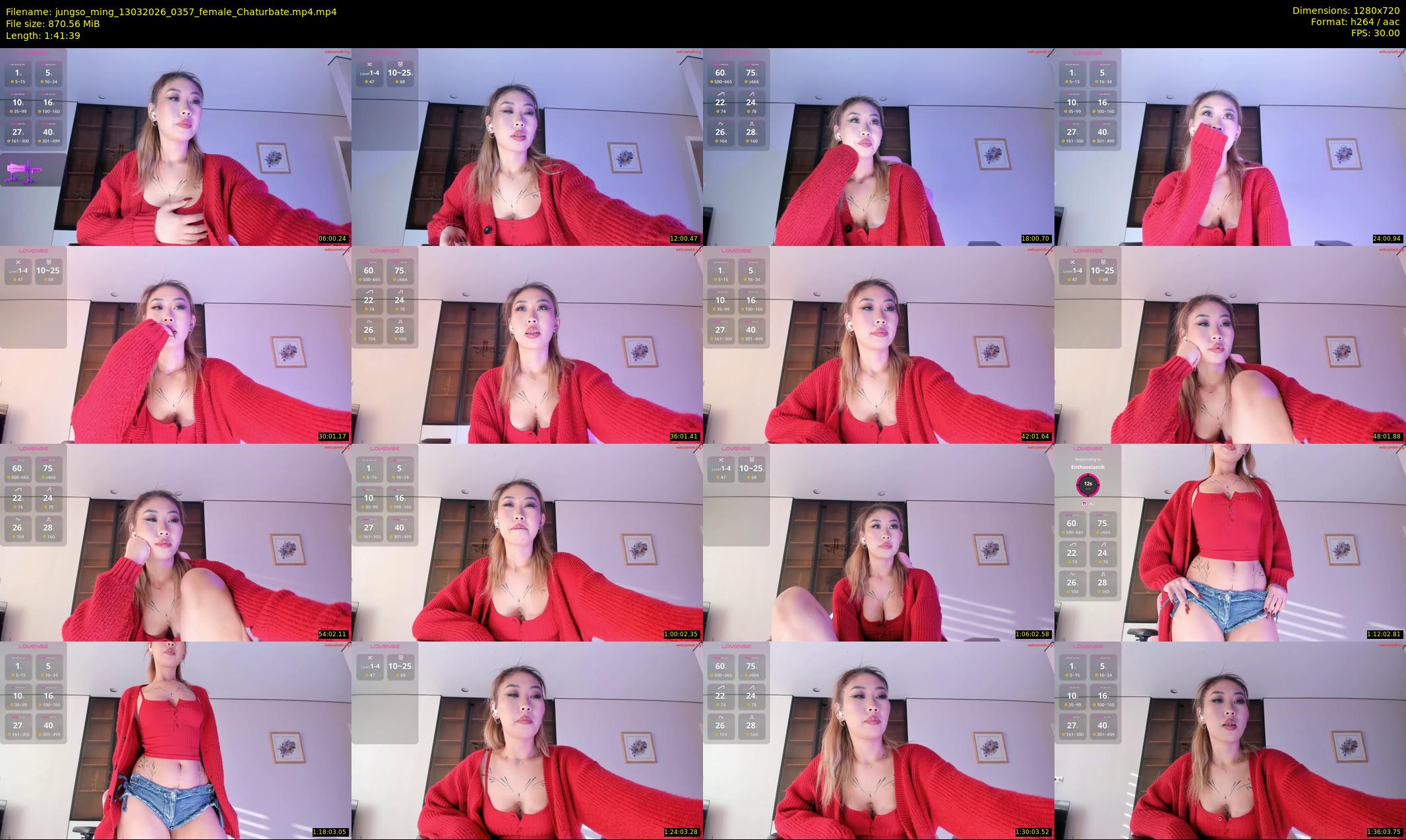jungso_ming — 102 minute Chaturbate female cam show recording, 720p, Mar 13, 2026