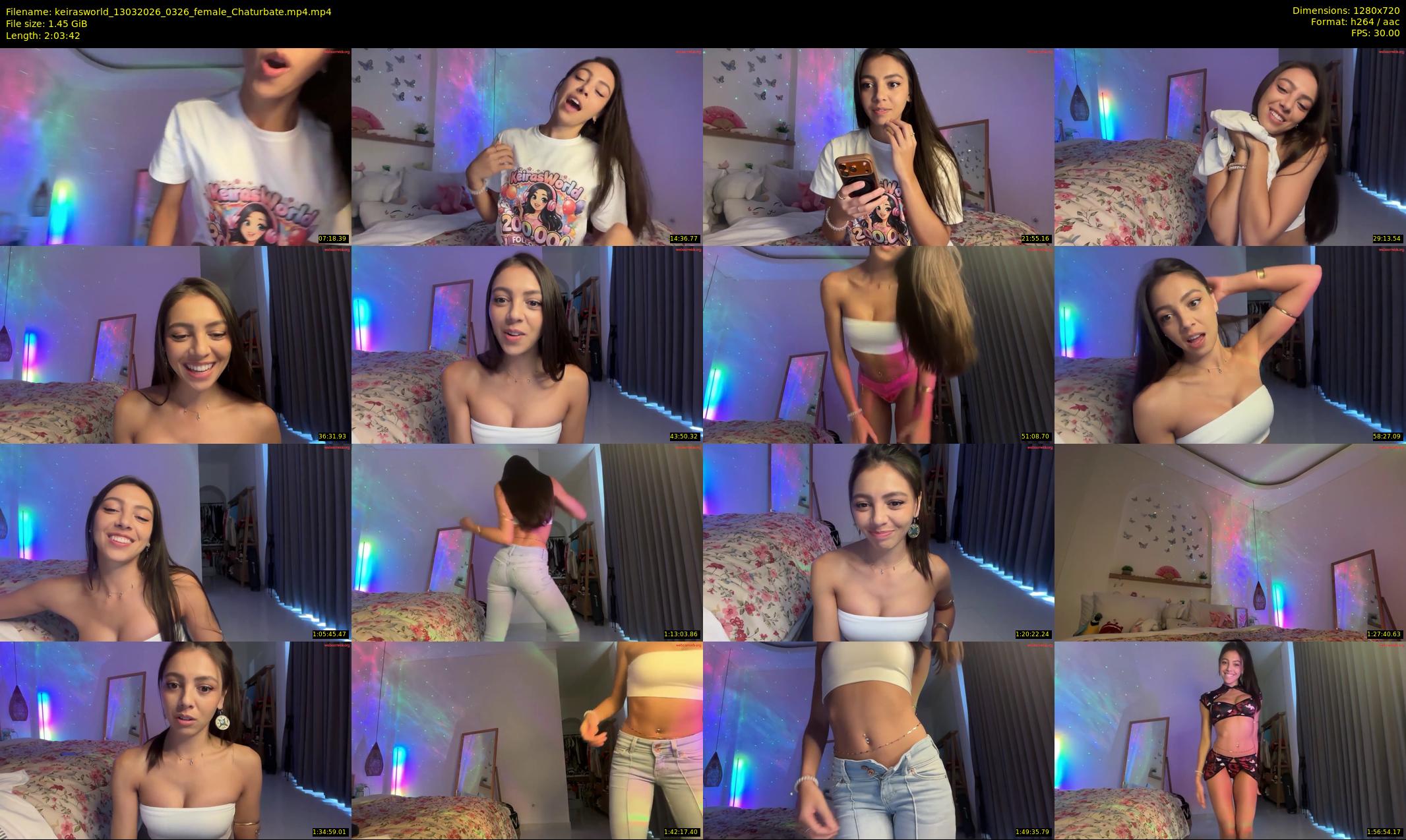 keirasworld — 124 minute Chaturbate female cam show recording, 720p, Mar 13, 2026