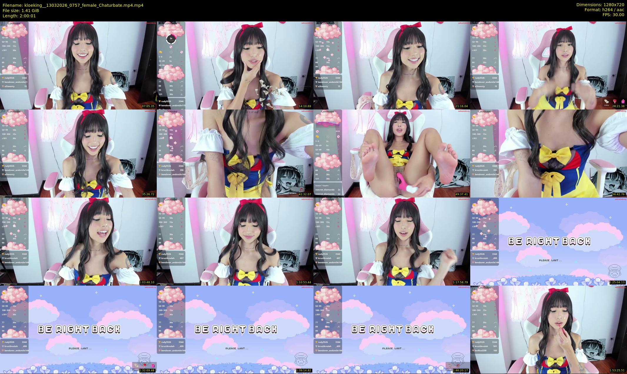 kloeking_ — 121 minute Chaturbate female cam show recording, 720p, Mar 13, 2026
