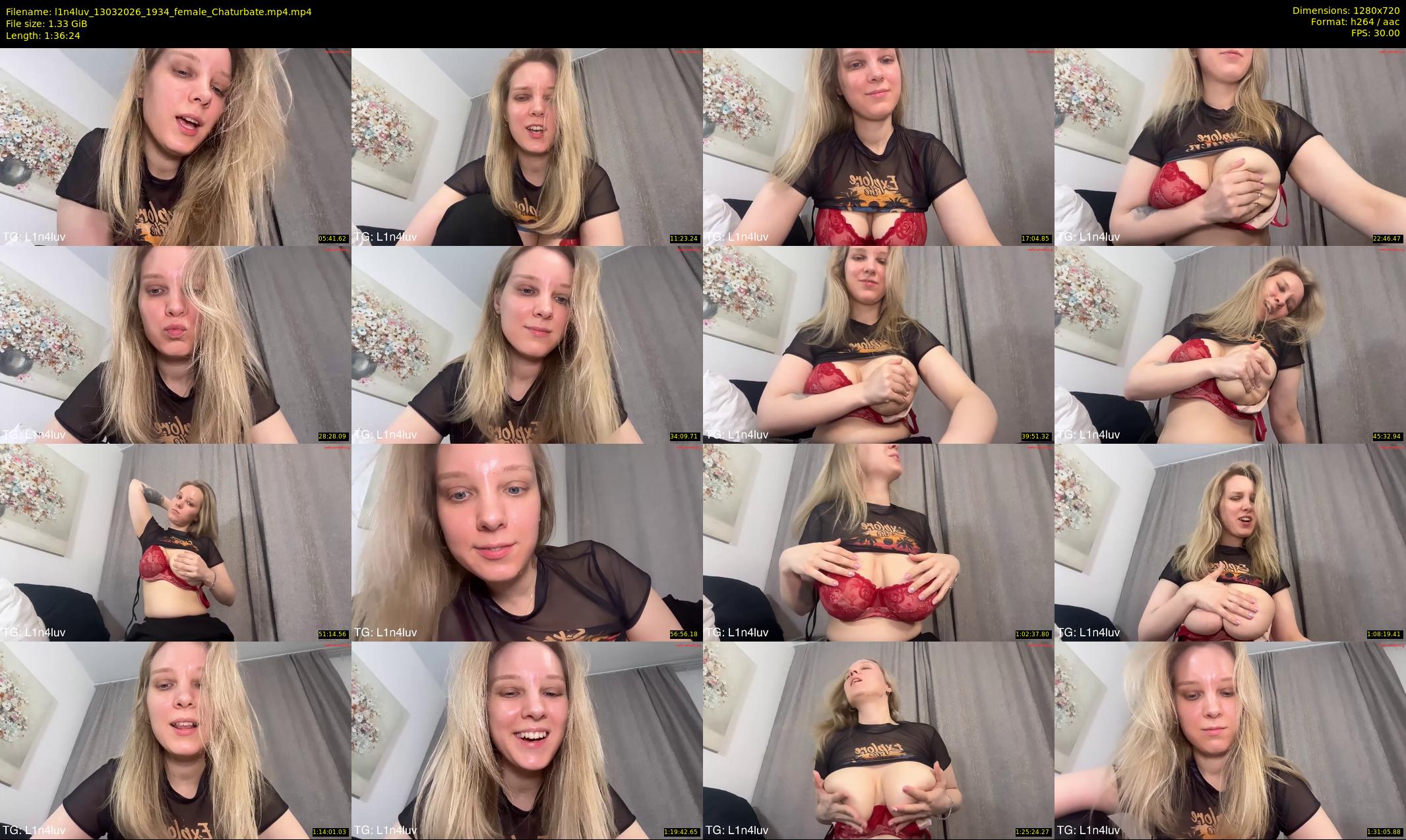 l1n4luv — 97 minute Chaturbate female cam show recording, 720p, Mar 13, 2026
