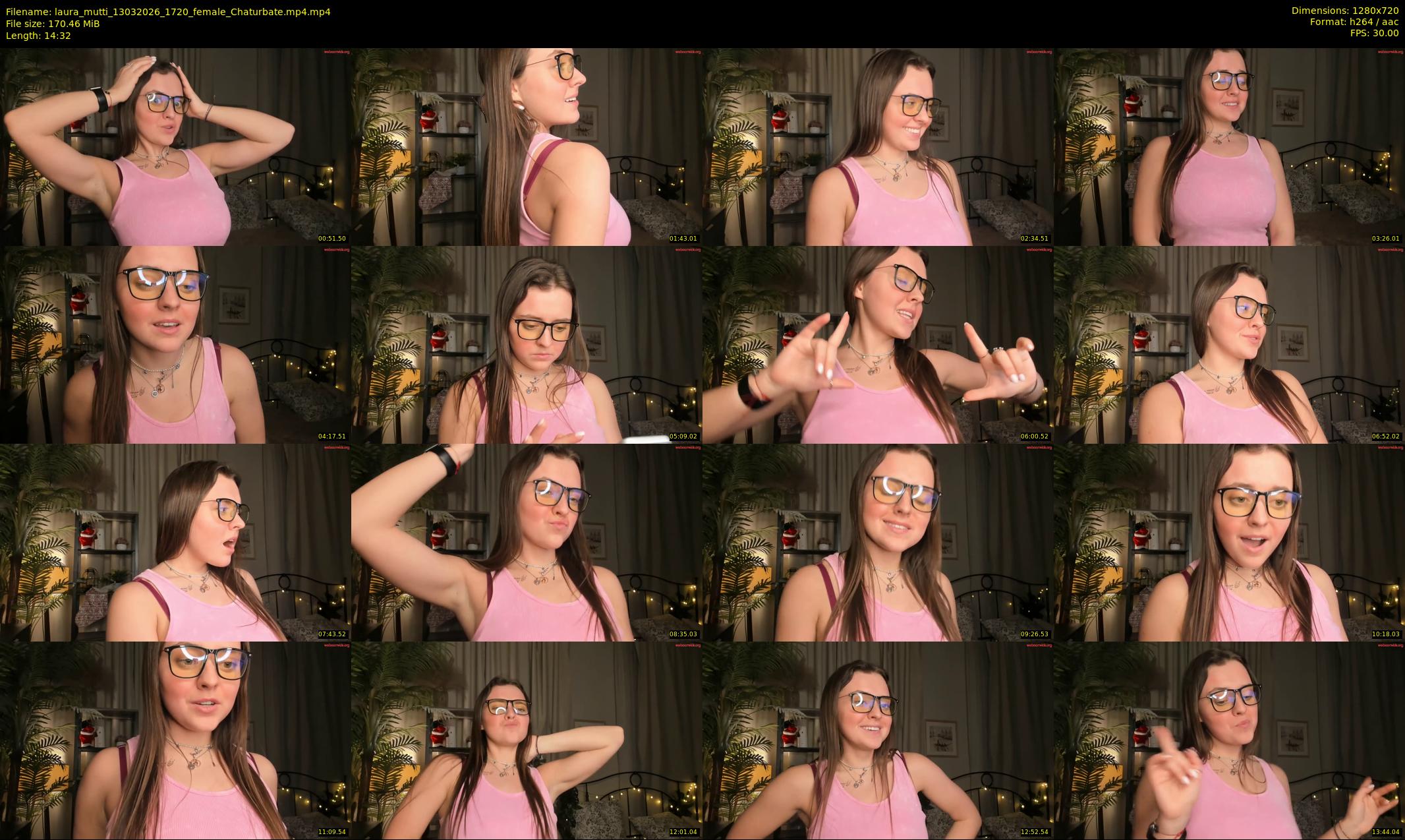 laura_mutti — 15 minute Chaturbate female cam show recording, 720p, Mar 13, 2026