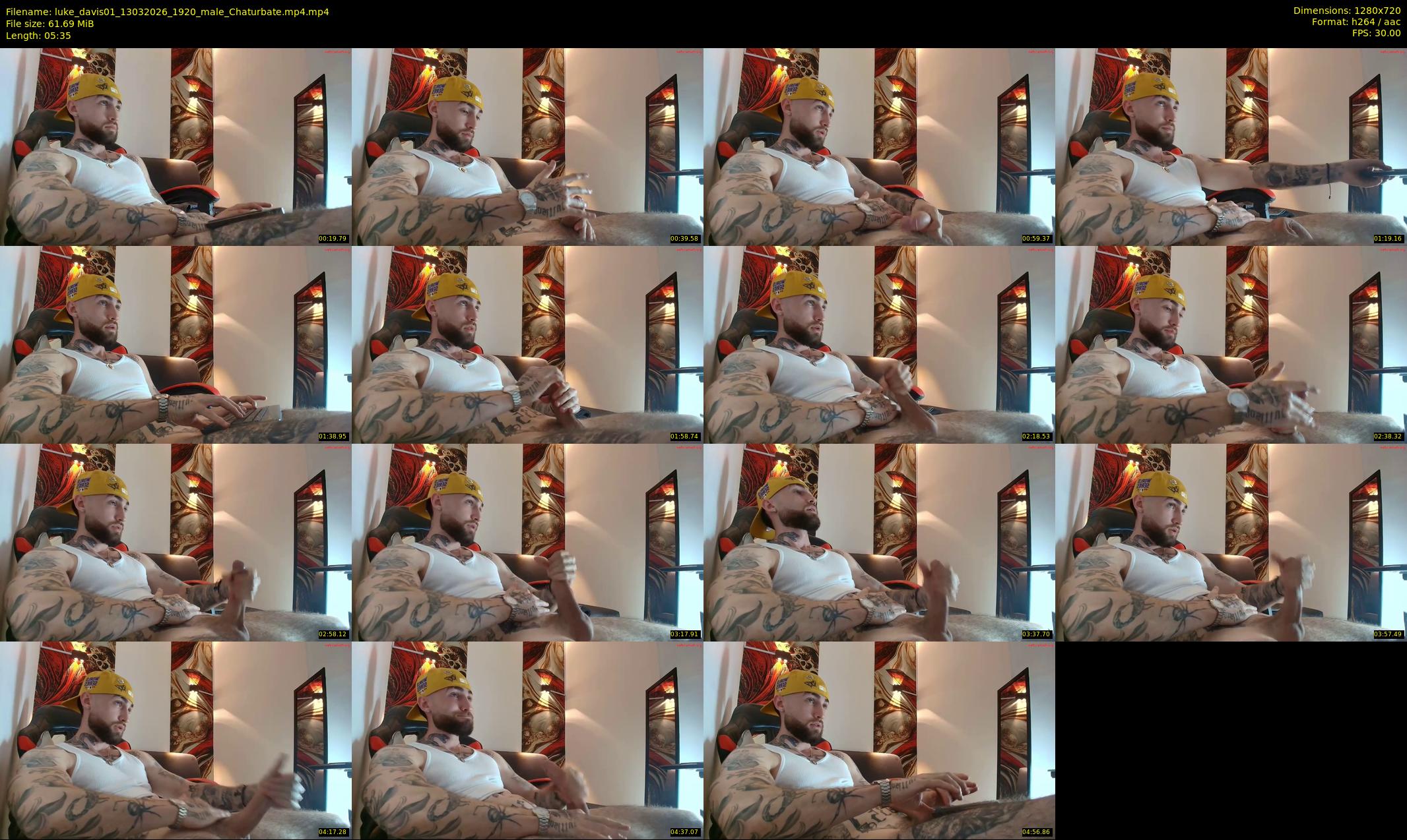 luke_davis01 — 6 minute Chaturbate male cam show recording, 720p, Mar 13, 2026